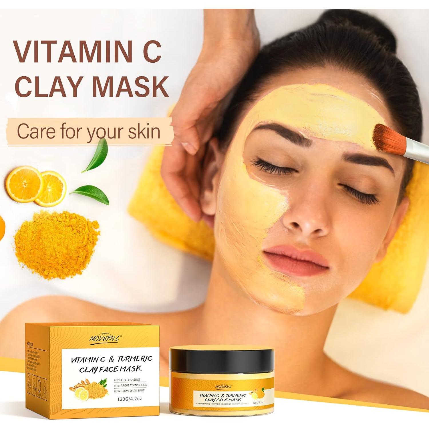 Máscara de Arcilla Vitamina C Turmeric YOUZHI 200g Cuidado Piel