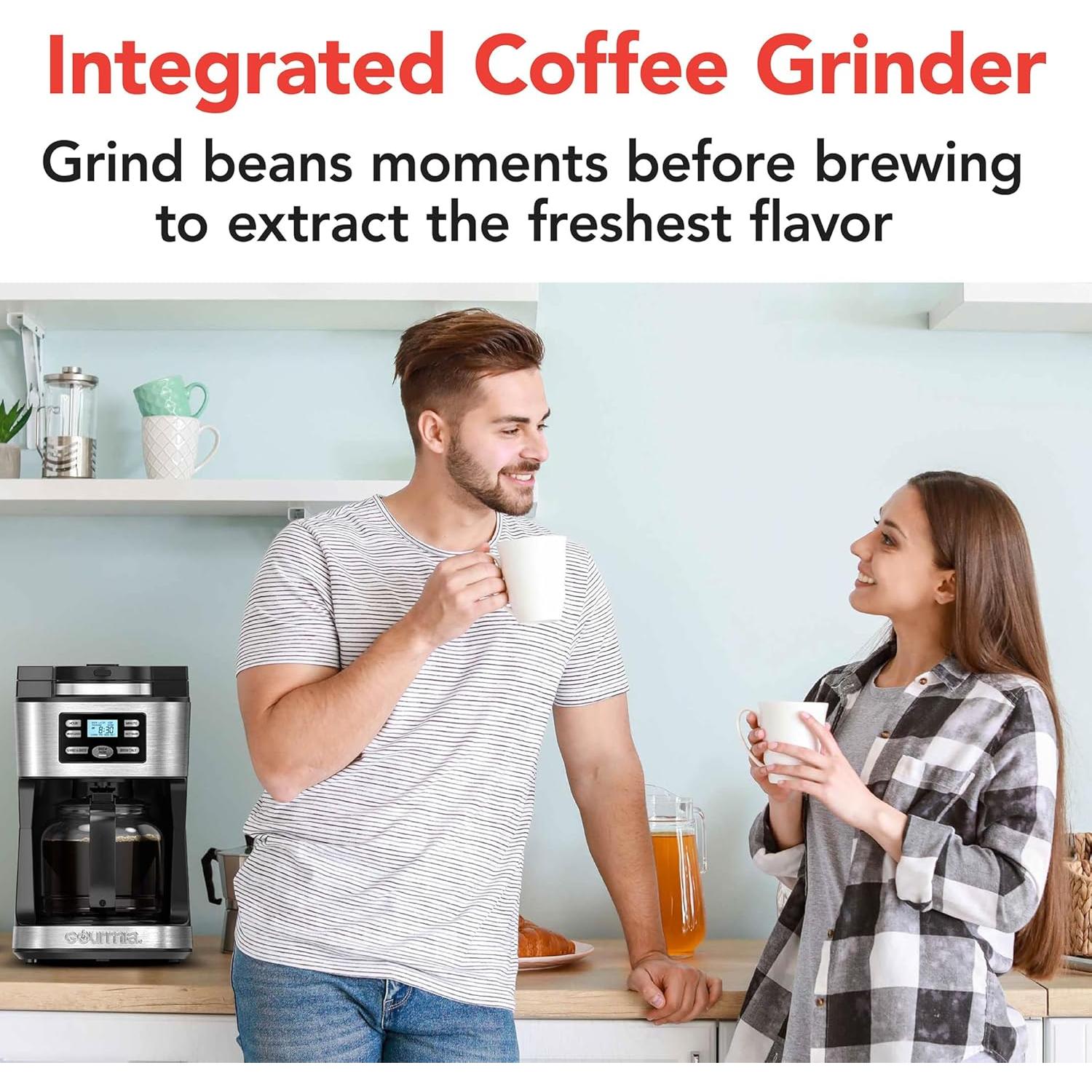 Cafetera Gourmia GCM3180 12 Tazas Automática con Molinillo