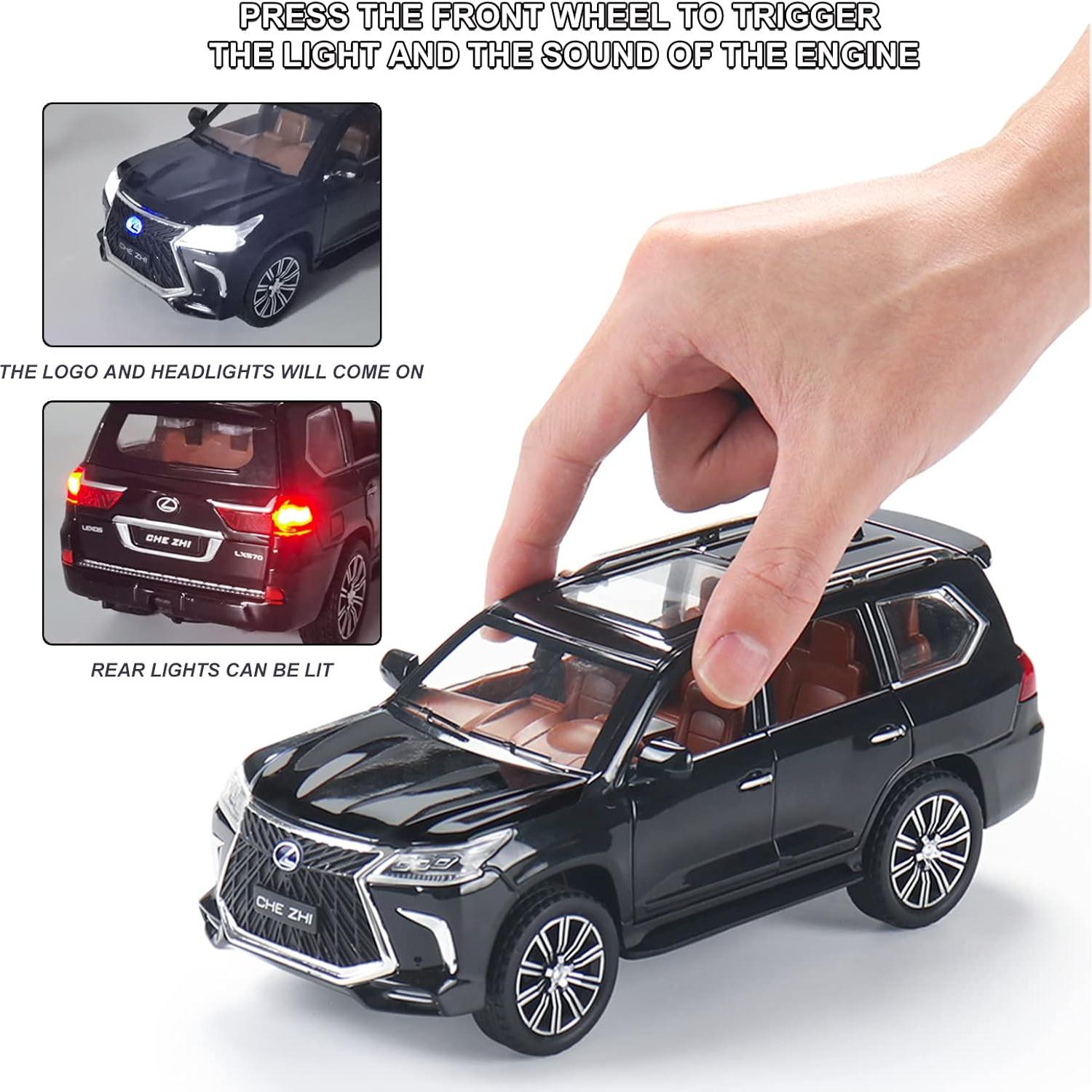 Modelo de Coche de Fundición 1:24 BHYDRY con Luz y Sonido