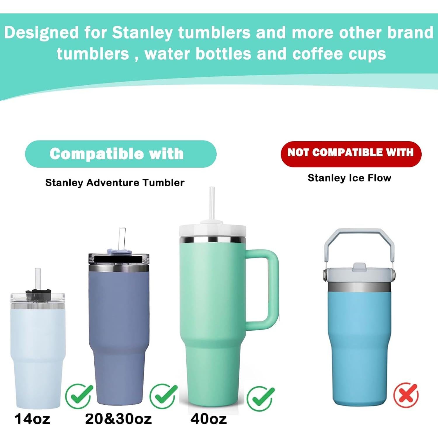 Pajitas de Silicona Reutilizables WK IEASON para Tumbler Owala 30.48 cm