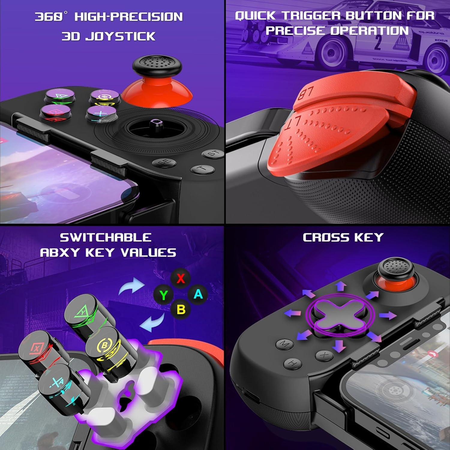 Controlador de Juego Móvil arVin para iPhone y Android - Gamepad Inalámbrico