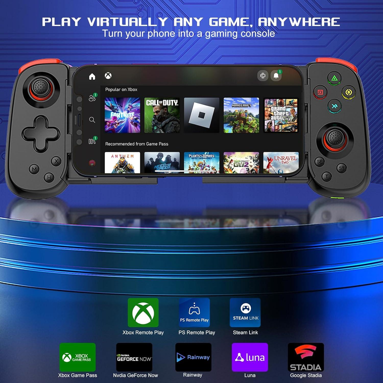 Controlador de Juego Móvil arVin para iPhone y Android - Gamepad Inalámbrico