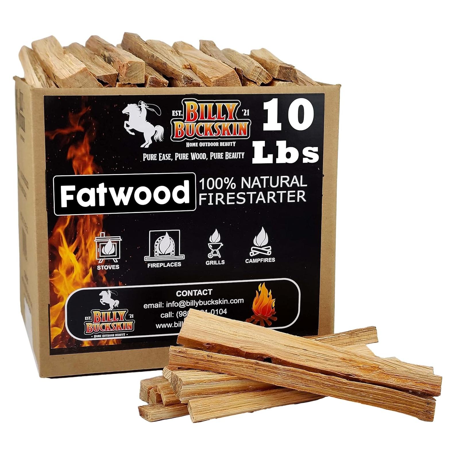 Palos de Encendido Fatwood Billy Buckskin 4,54 kg