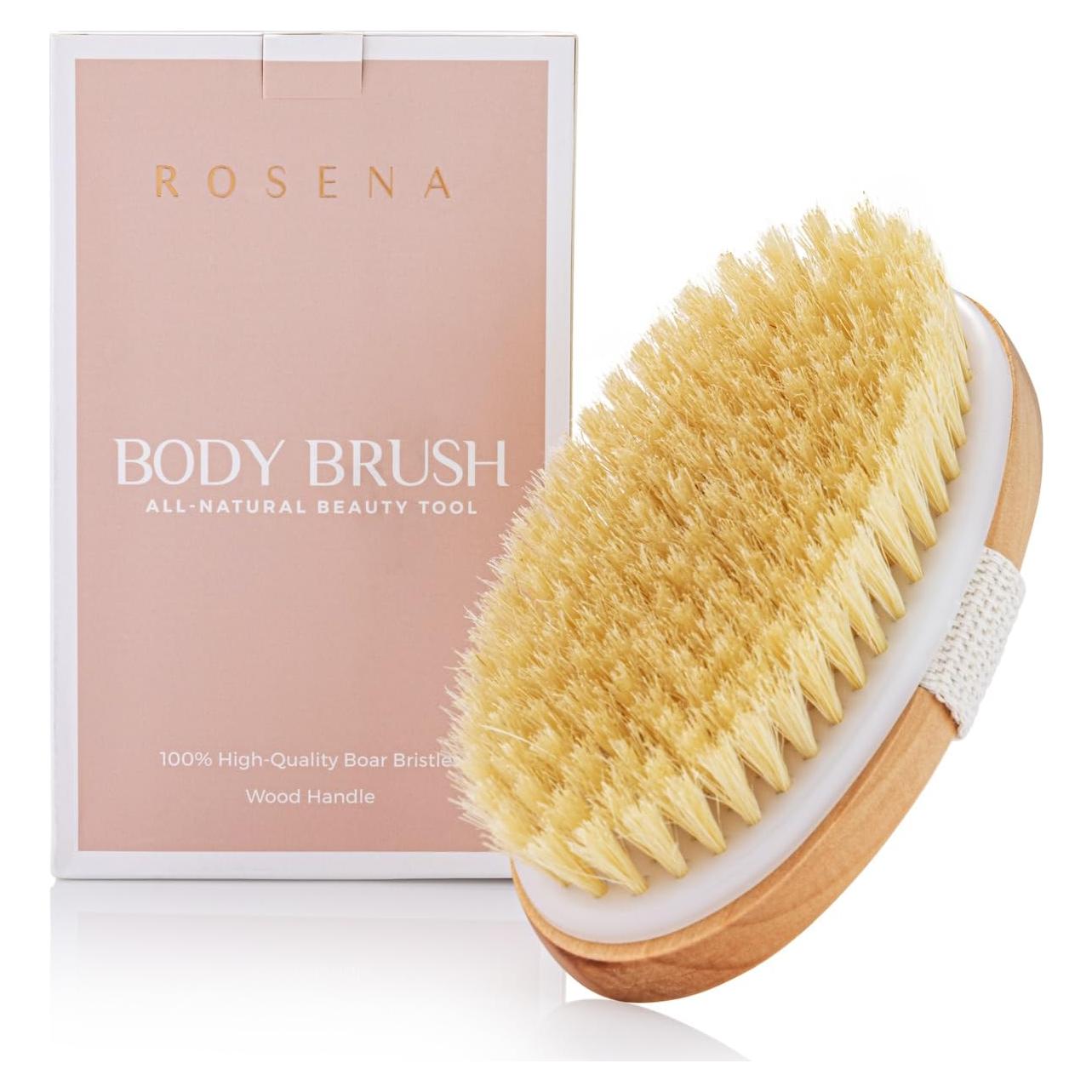 Cepillo Corporal Seco Ovalado Rosena - Exfoliante Natural 100g