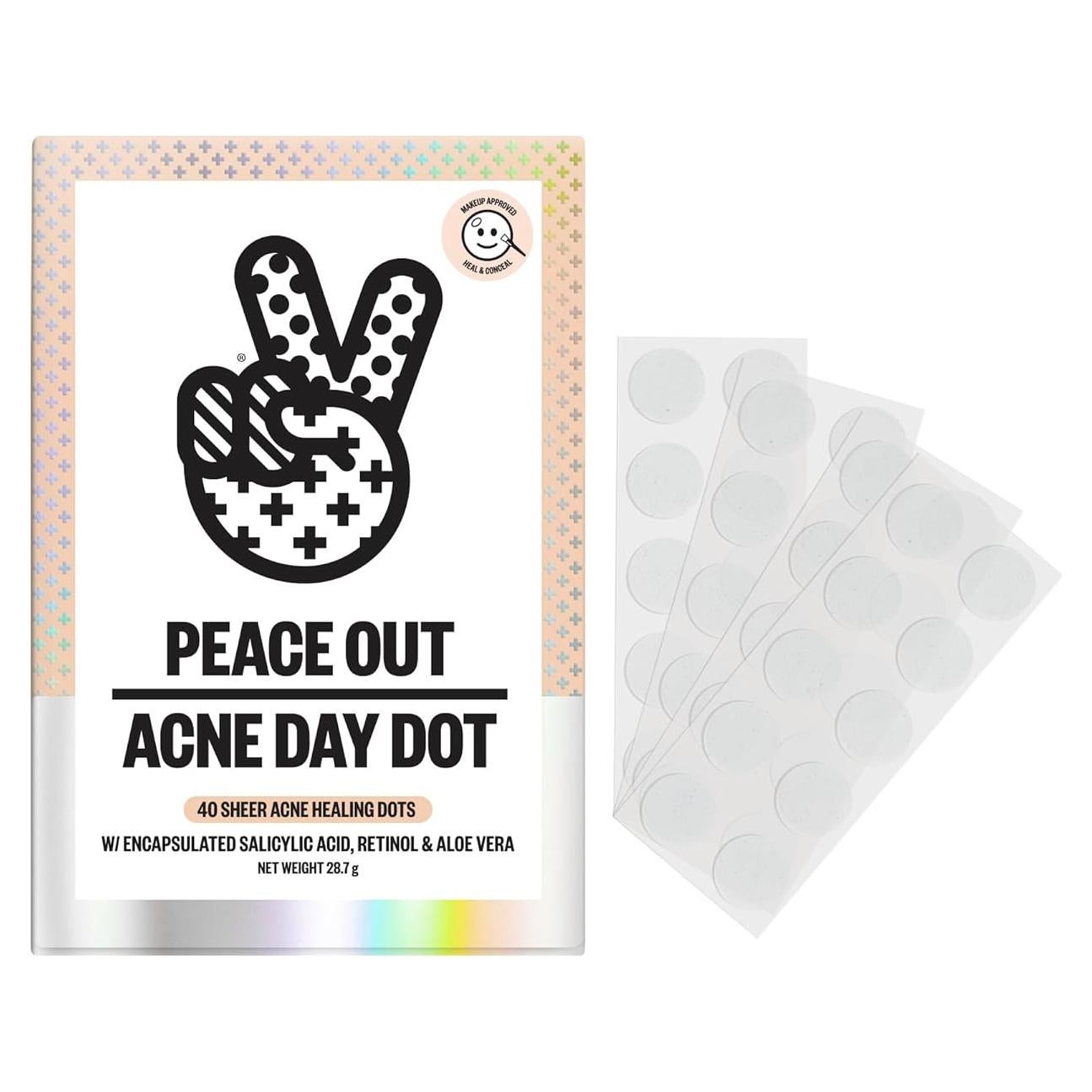 Puntos de Acné Diurnos Peace Out - 40 Parches Hidrocoloides