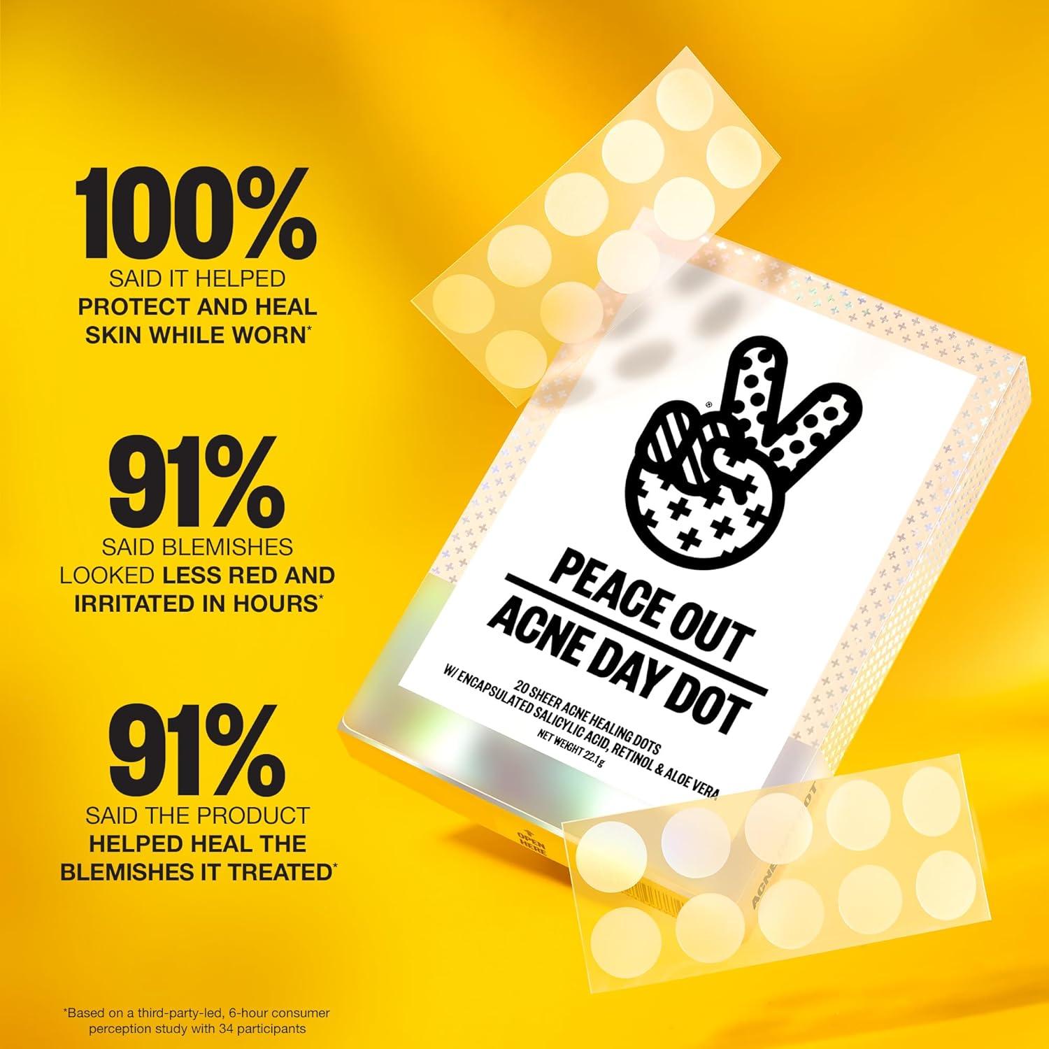 Puntos de Acné Diurnos Peace Out - 40 Parches Hidrocoloides