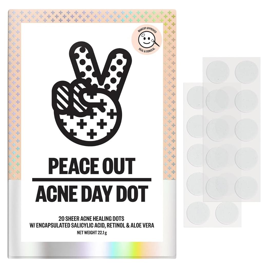 Puntos de Acné Diurnos Peace Out - 20 Parches Hidrocoloides