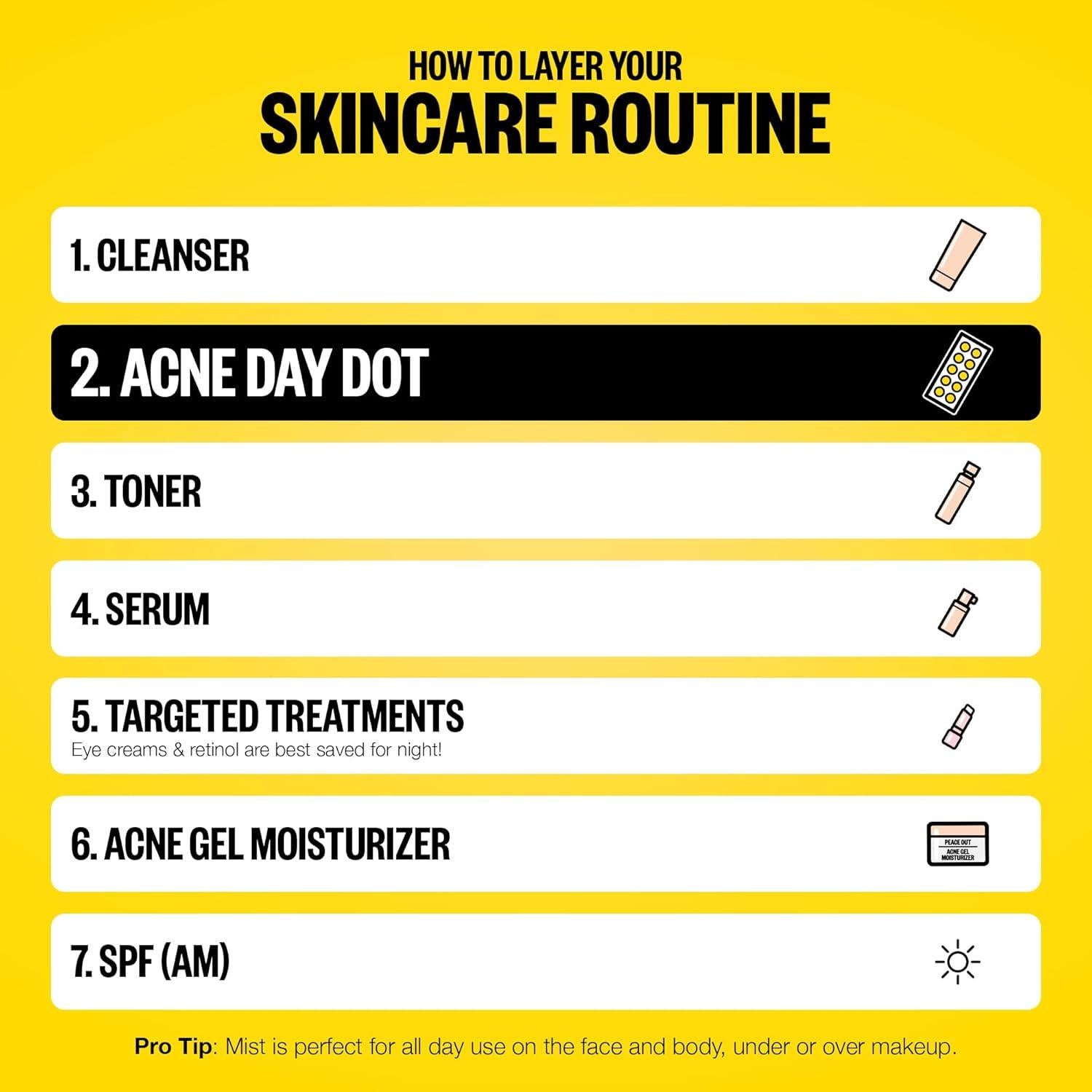 Puntos de Acné Diurnos Peace Out - 20 Parches Hidrocoloides