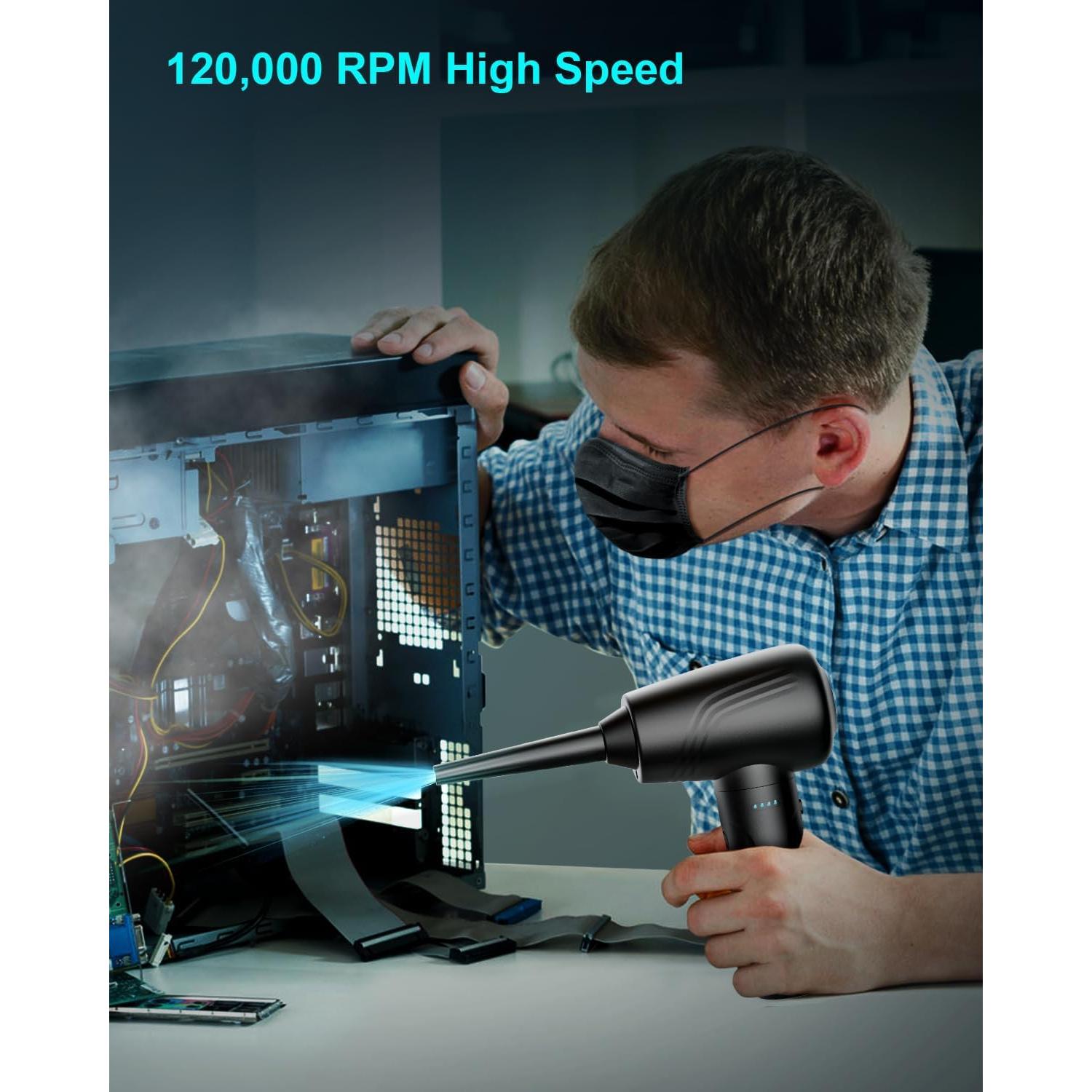 Soplador de Aire Comprimido BANNKY AD34 3 Velocidades 9000mAh