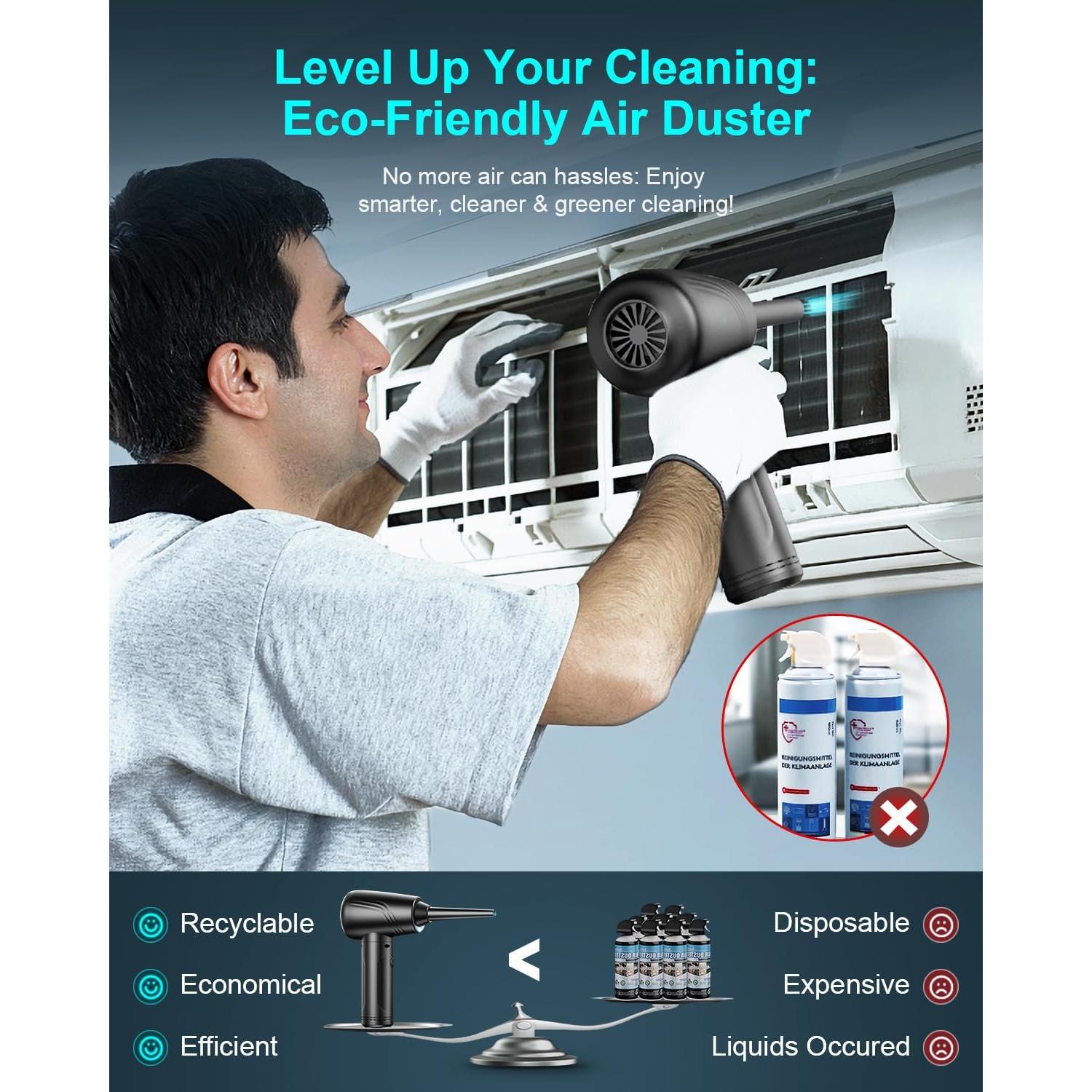 Soplador de Aire Comprimido BANNKY AD34 3 Velocidades 9000mAh