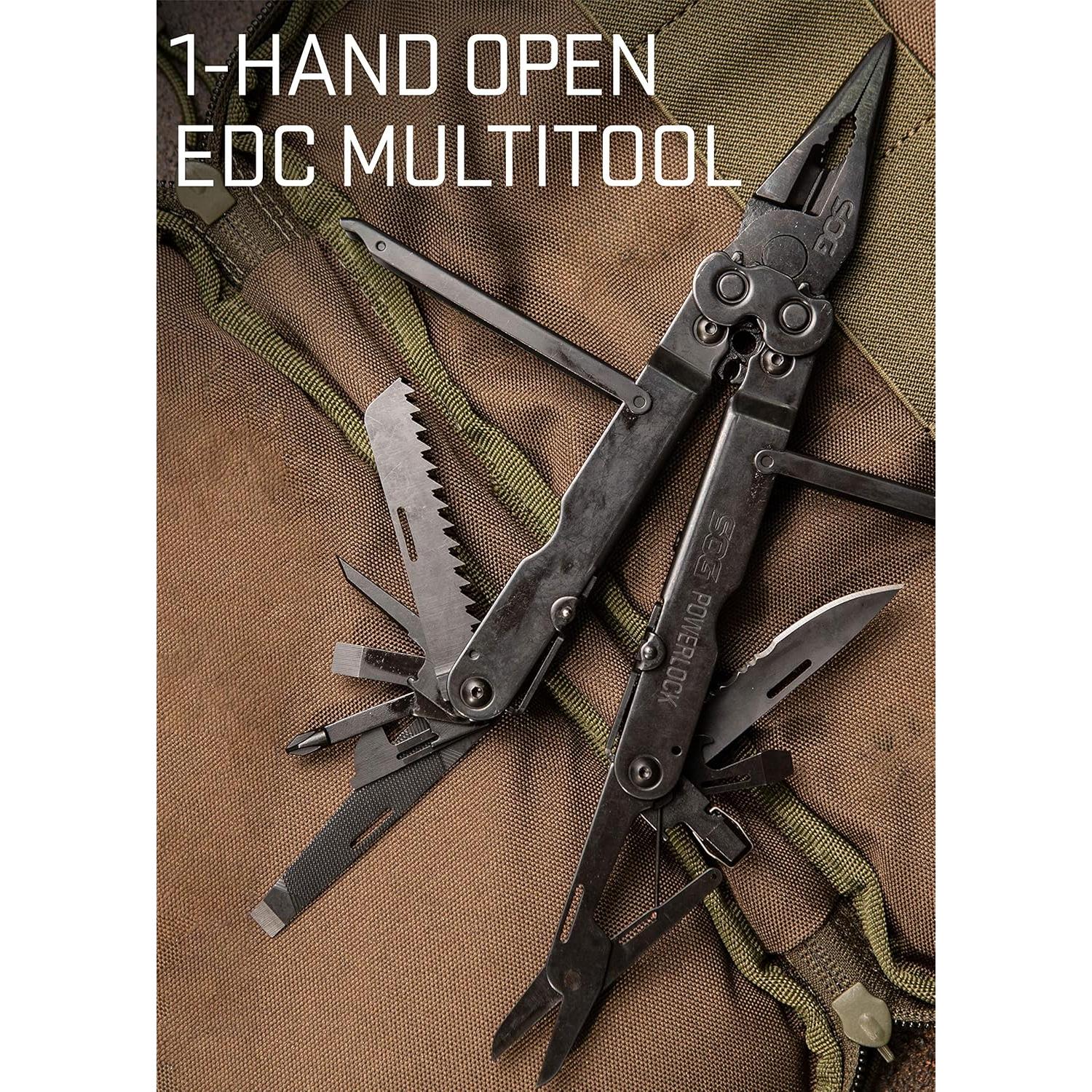 Multi-Herramienta SOG PowerLock EOD + Flint Supervivencia