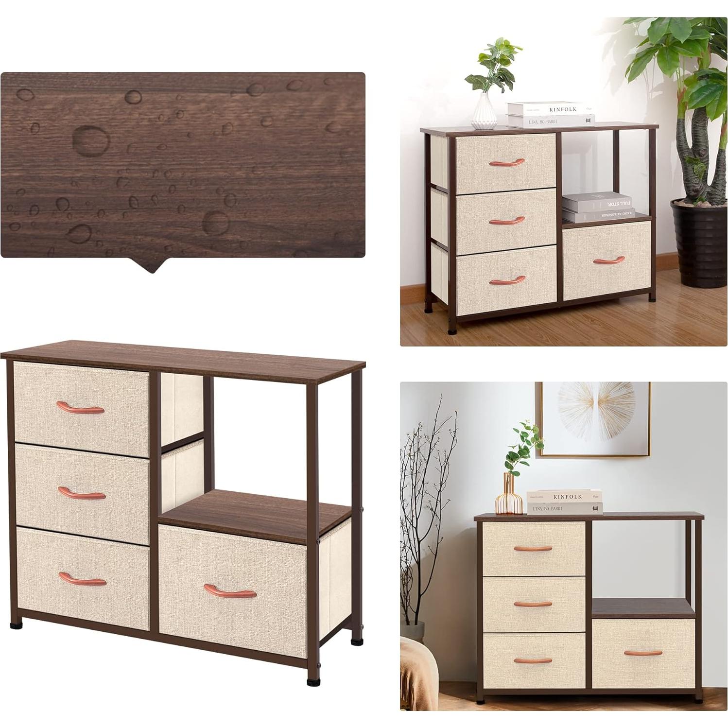 Torre de Almacenamiento Dresser AZL1 Life Concept 4 Cajones Beige