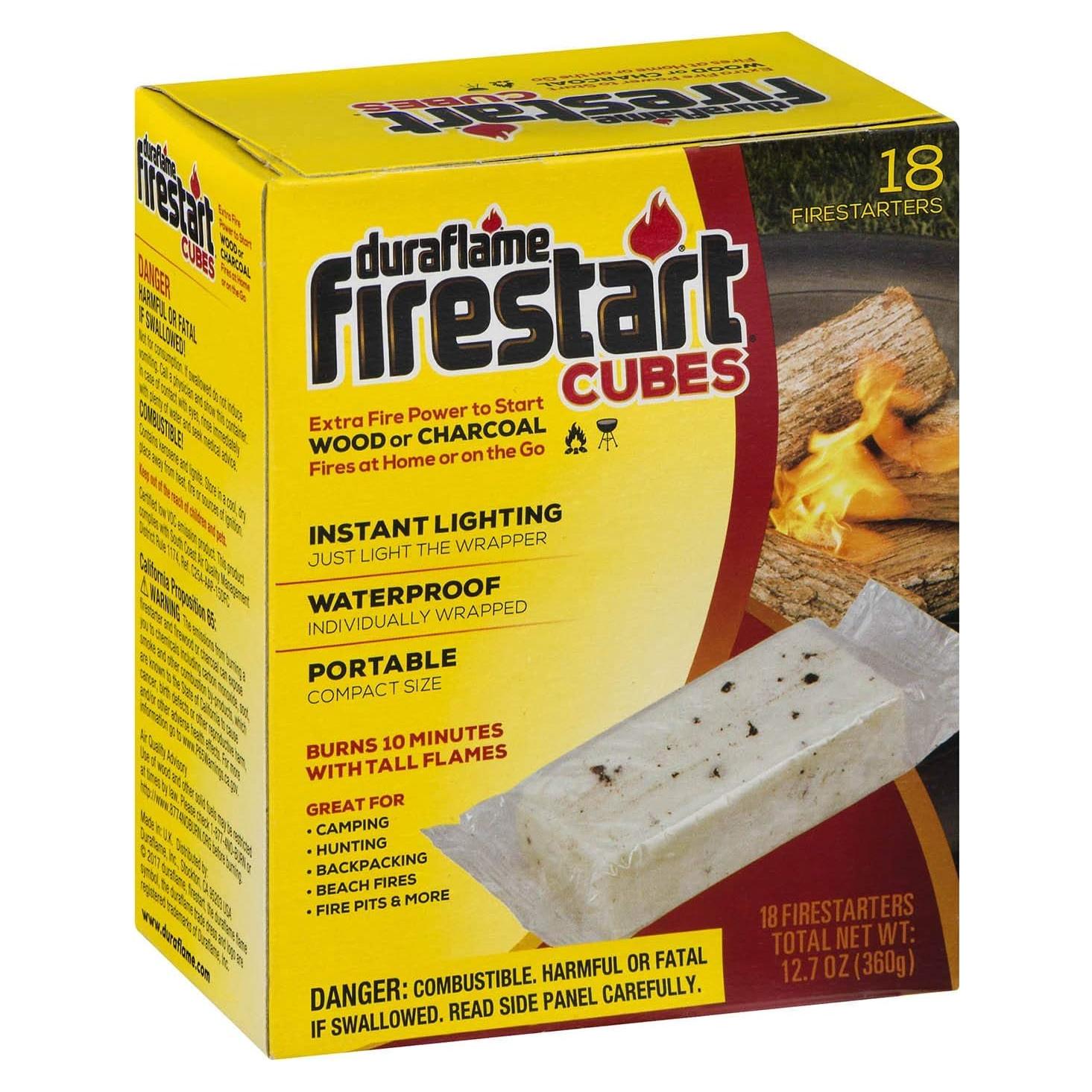 Encendedores de Fuego Duraflame Firestart CUBES 18 Piezas