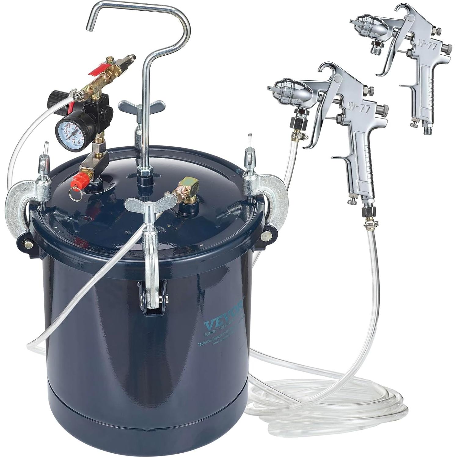Tanque de Presión VEVOR 10L con 2 Pistolas de Pintura