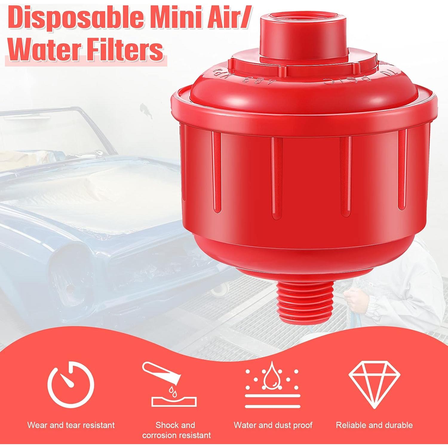 4 Filtros de Agua Mini Desechables Frienda 1/4" Alta Flujo