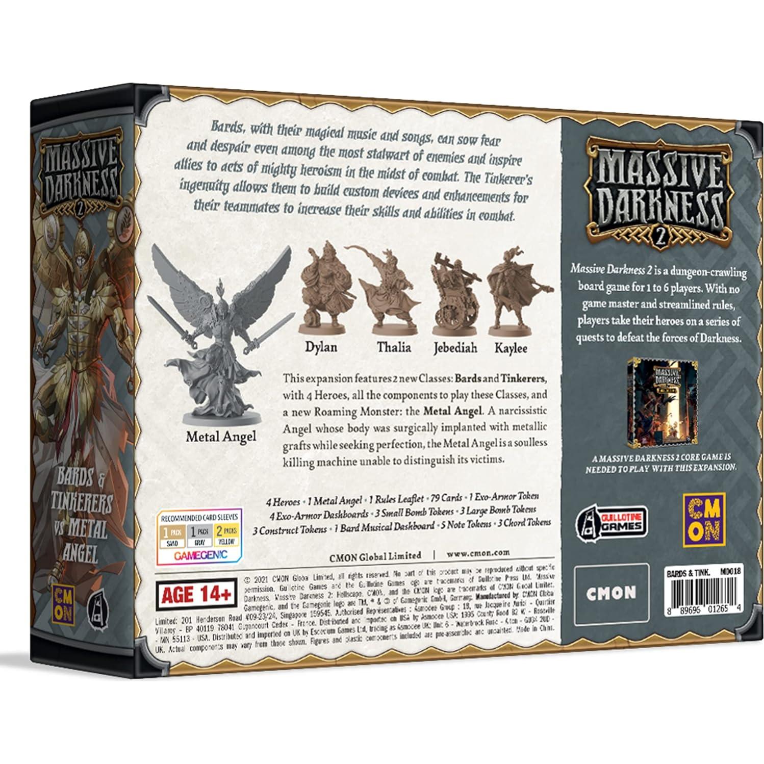 Massive Darkness 2 Expansión Bardo y Mecánico | Juego 1-6 Jugadores