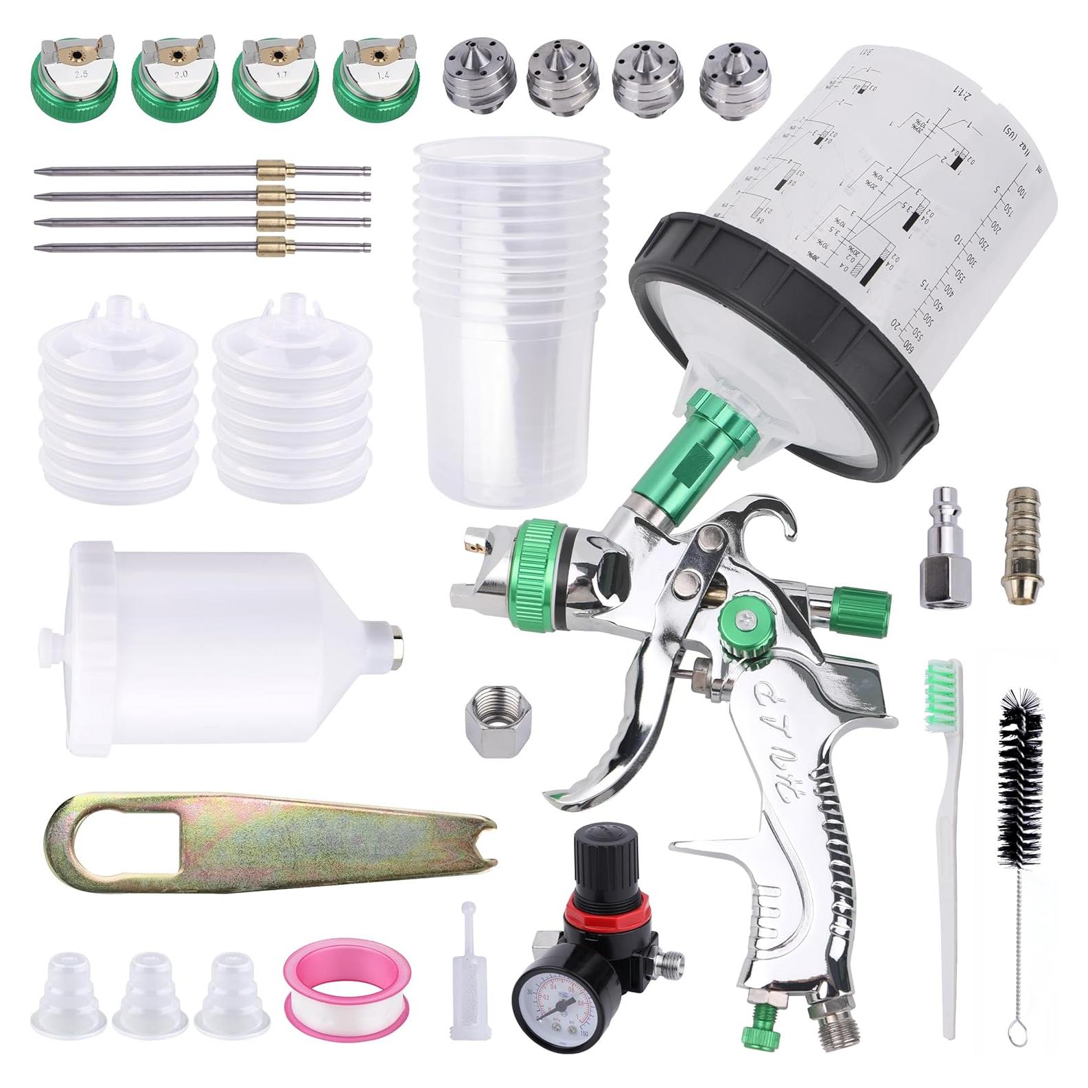 Pistola de Pulverización HVLP Zeinlenx 600ml 4 Boquillas
