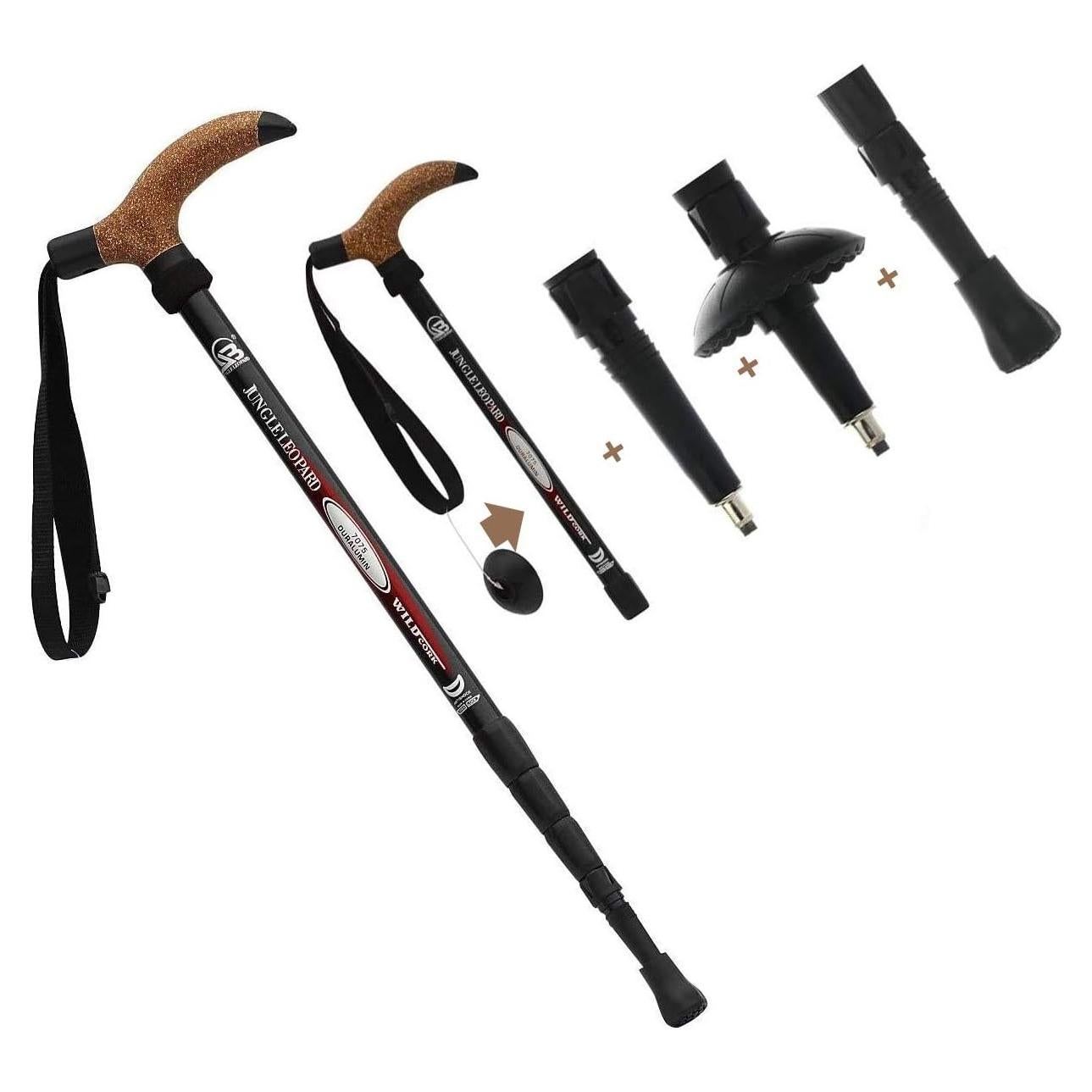 Bastón de senderismo Wrzbest aluminio ajustable 50-110 cm