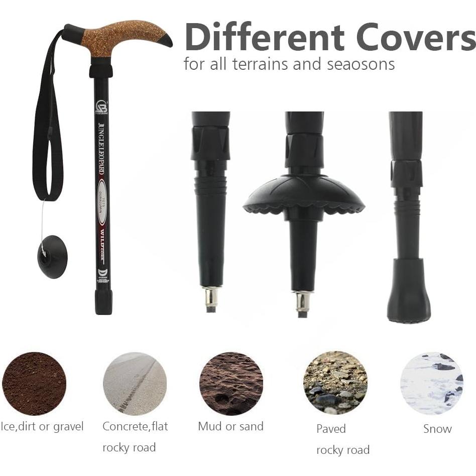 Bastón de senderismo Wrzbest aluminio ajustable 50-110 cm