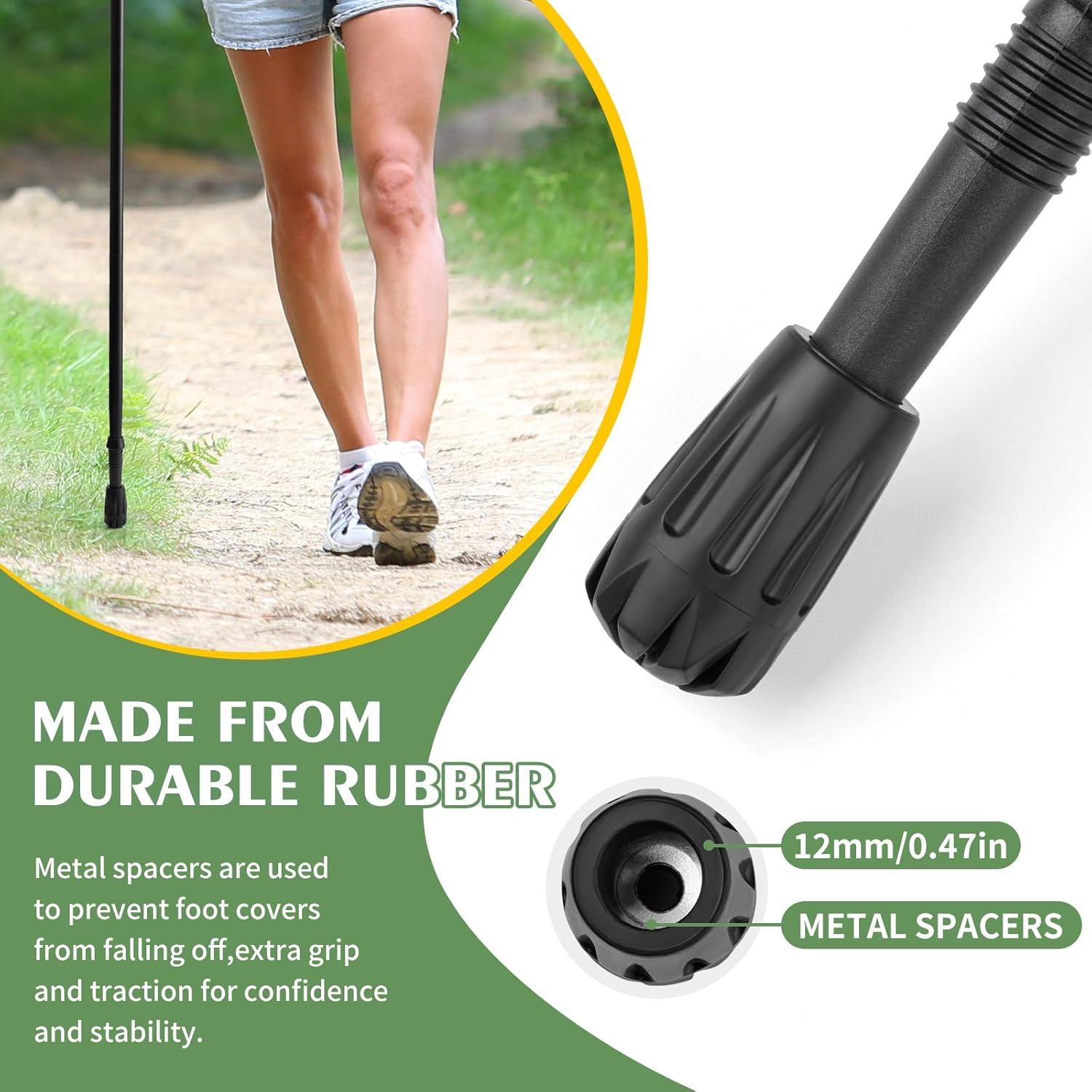 Puntas de goma AISUNOUTDOOR para bastones de senderismo