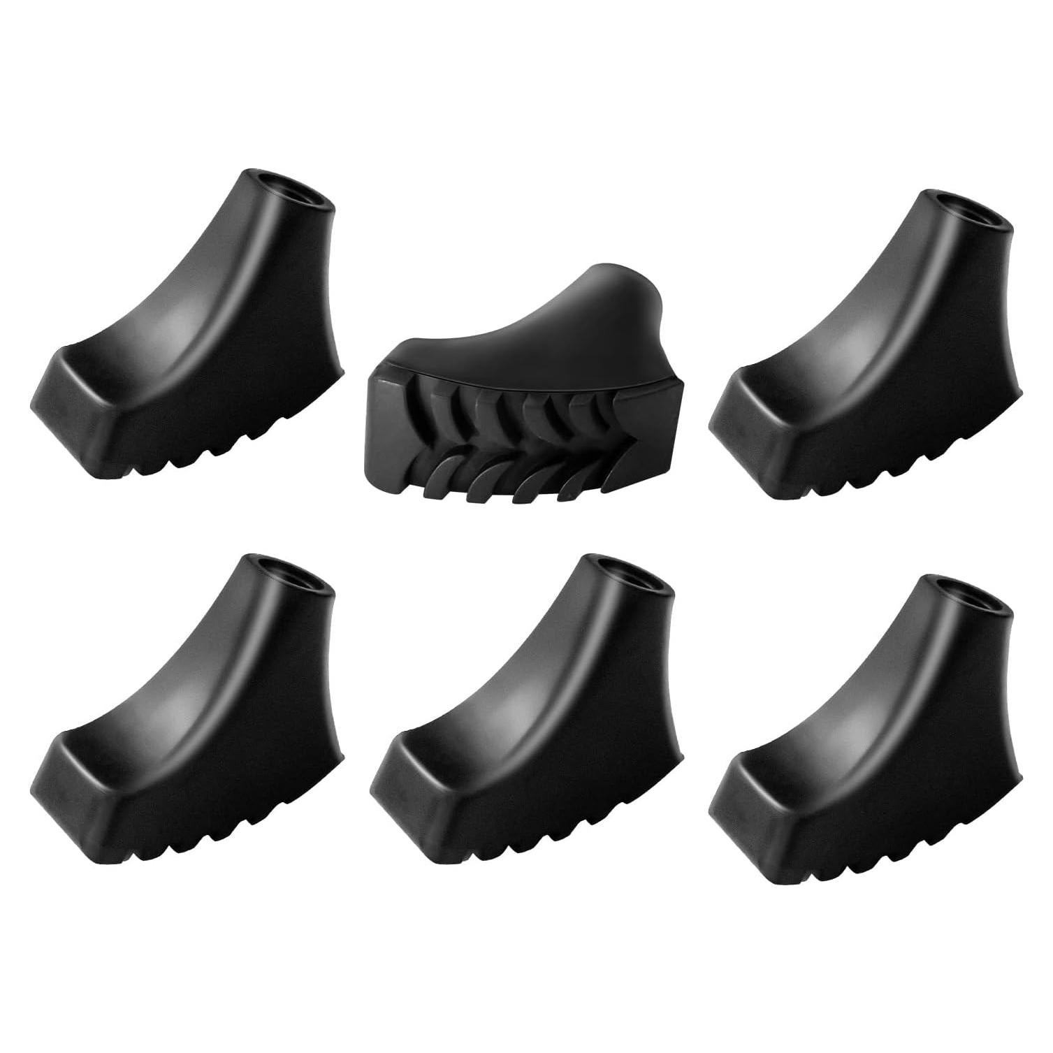 Puntas de Goma TOUGS para Bastones de Senderismo - 6 Unidades