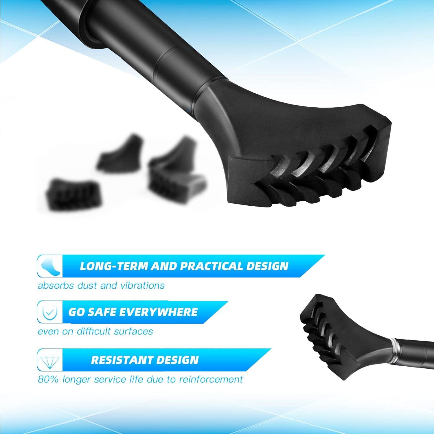 Puntas de Goma TOUGS para Bastones de Senderismo - 6 Unidades