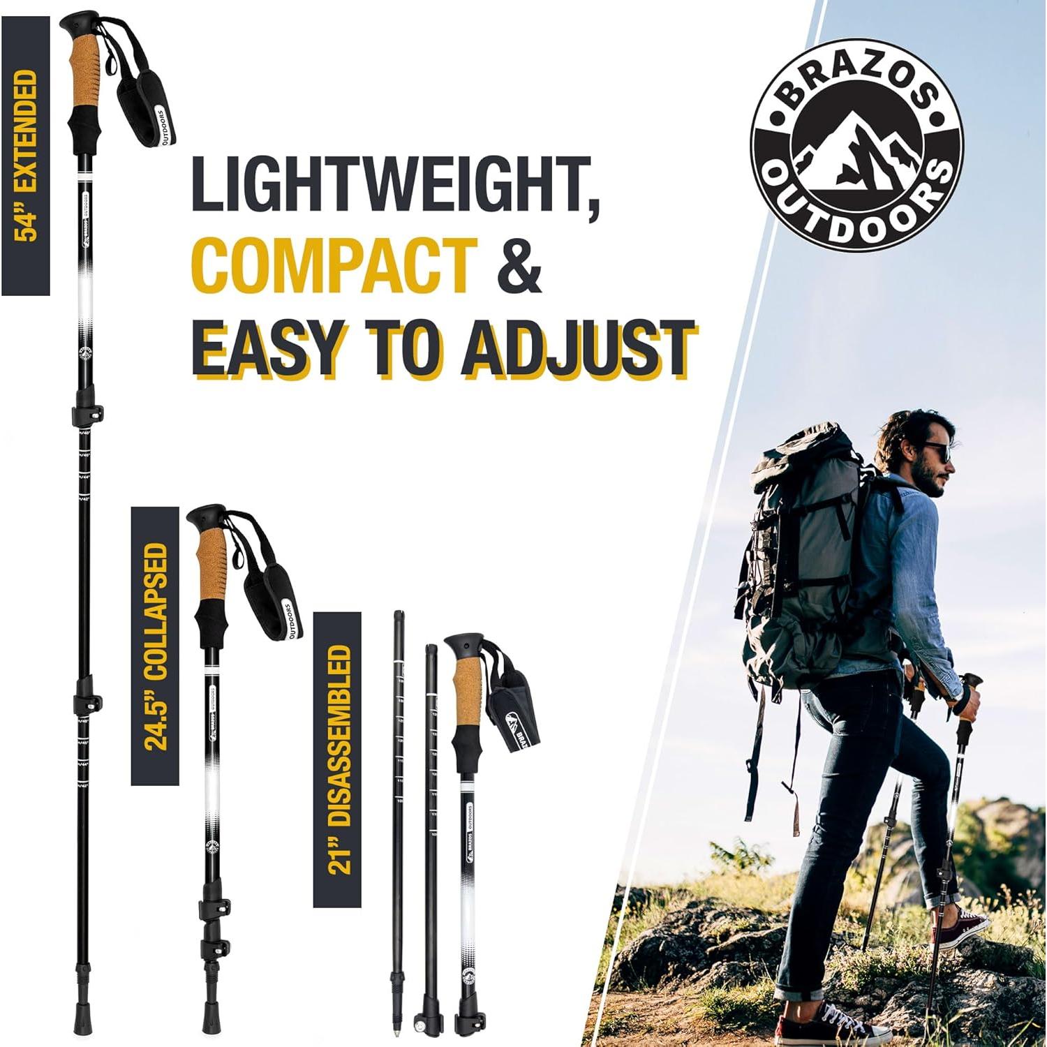 Bastones de Senderismo Brazos Outdoors Ajustables 0.68 kg