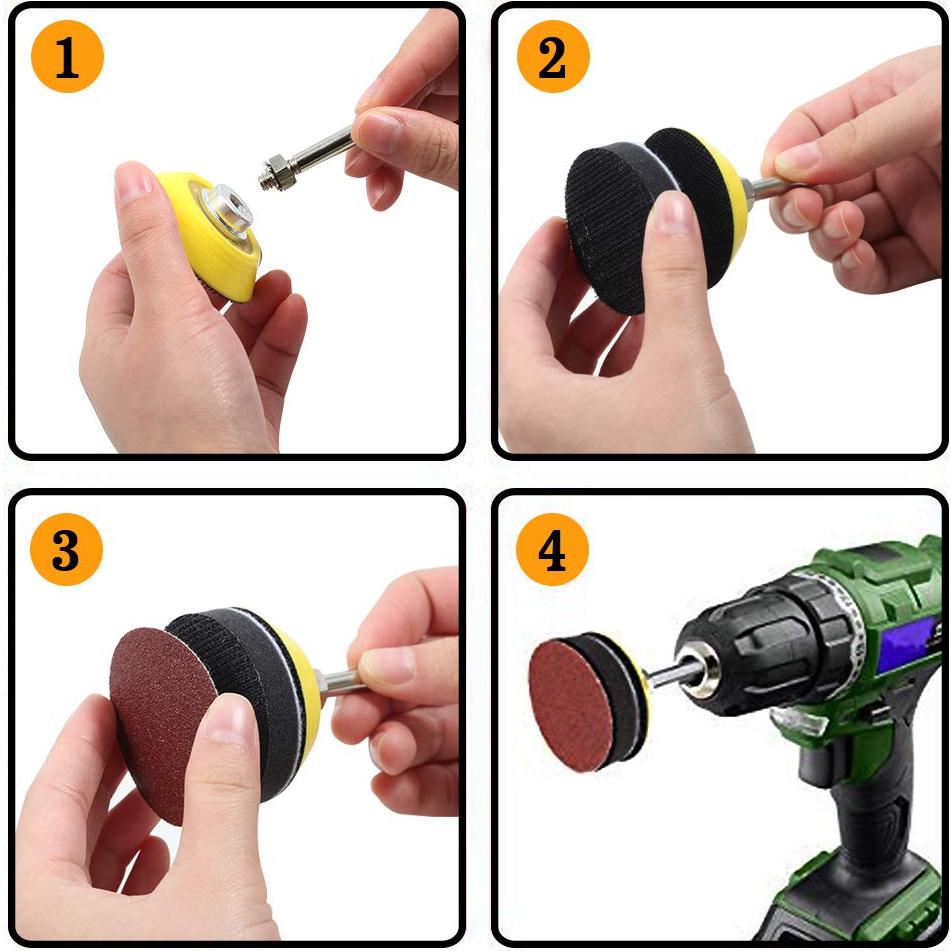 Discos de Lijado 2" SPEEDWOX 100 pcs 40 Grano Gancho y Bucle