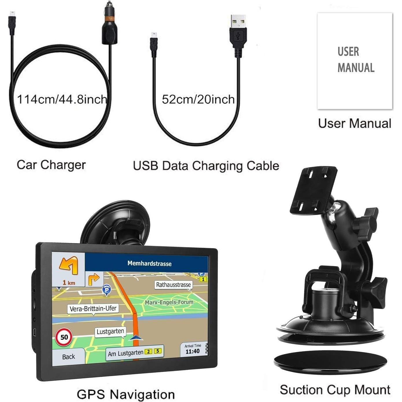 GPS para Camiones LOVPOI A9 22.86 cm Navegación Actualizada