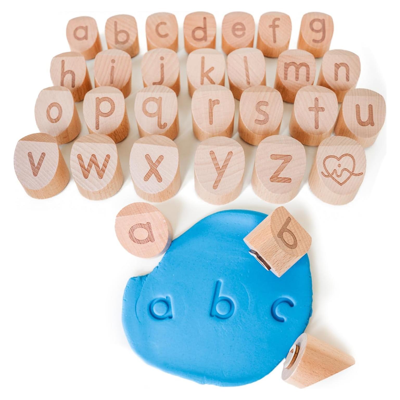 Sellos de Letras Minúsculas Montessori & Me - 27 Piezas