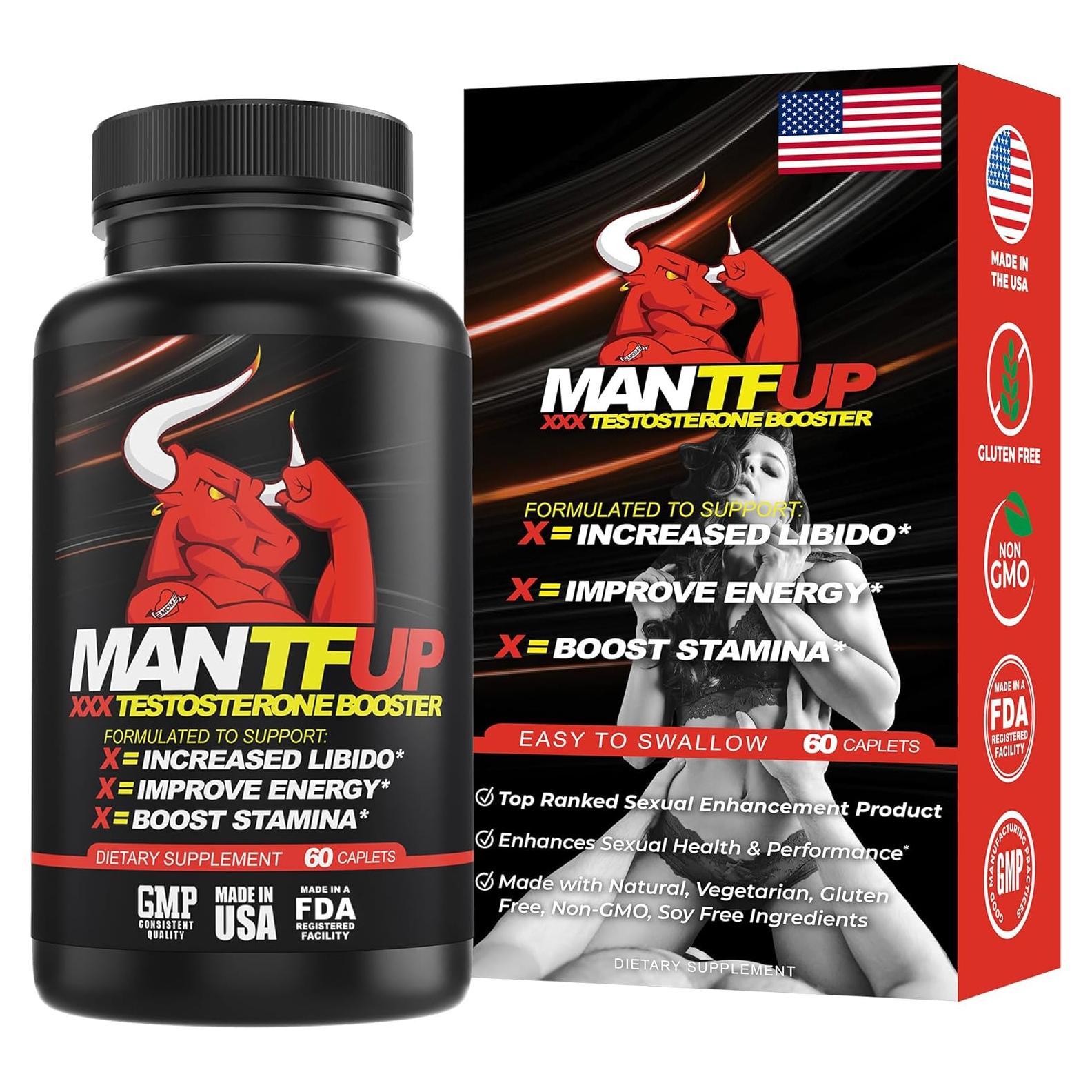 Potenciador de Vitalidad MANTFUP | Suplemento Testosterona 60 Tabletas