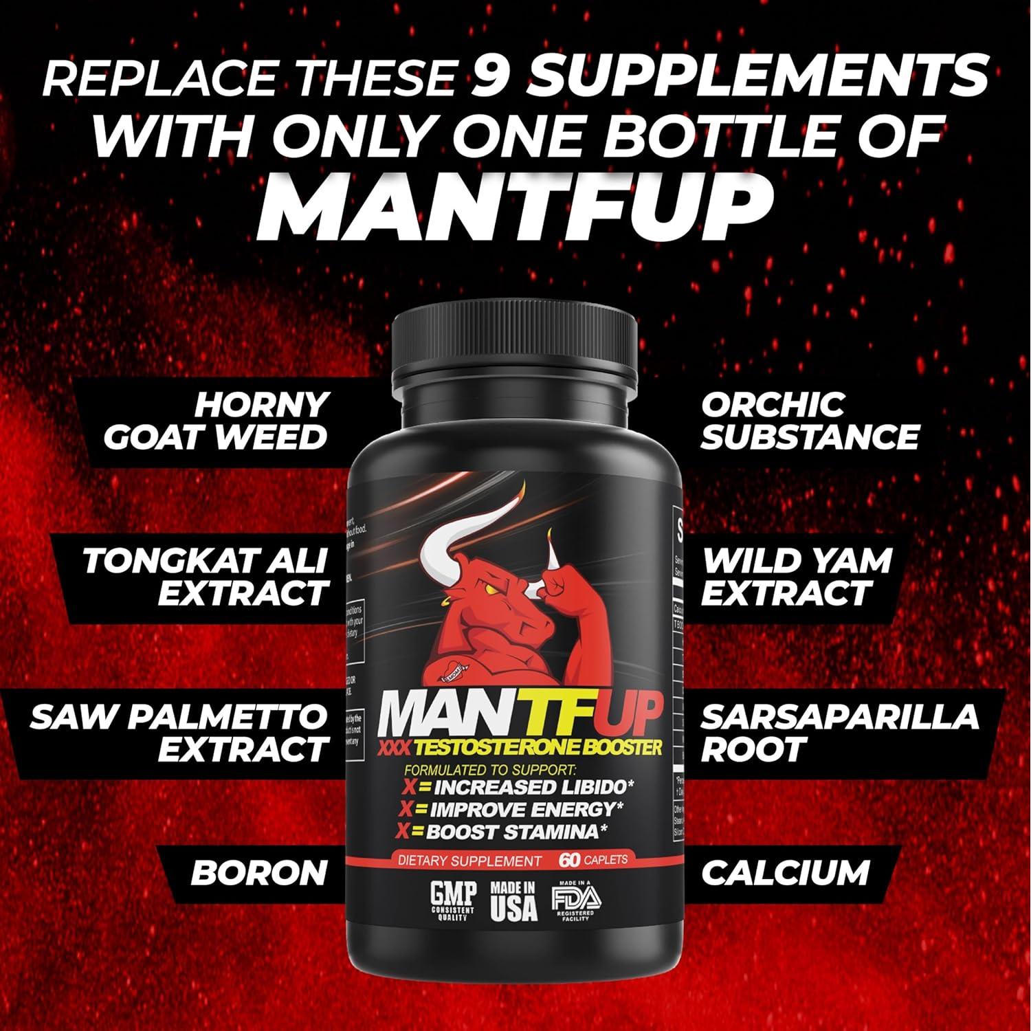 Potenciador de Vitalidad MANTFUP | Suplemento Testosterona 60 Tabletas