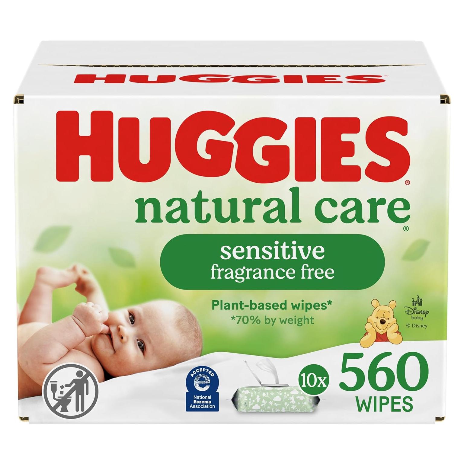 Toallitas Huggies Natural Care Sensibles 560 Unidades Sin Fragancia
