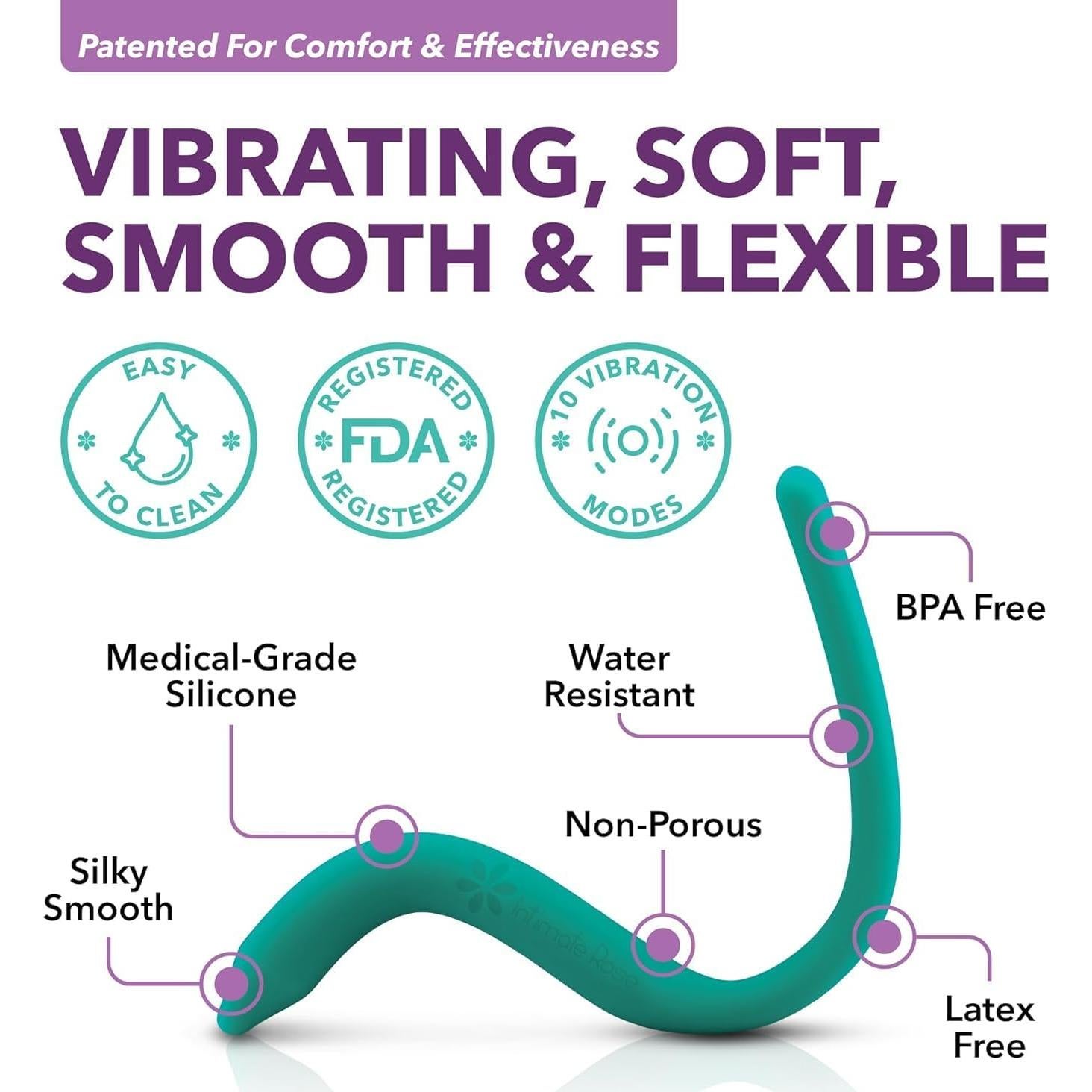 Varita Vibrante IntimateRose para Masaje Pélvico 10 Modos