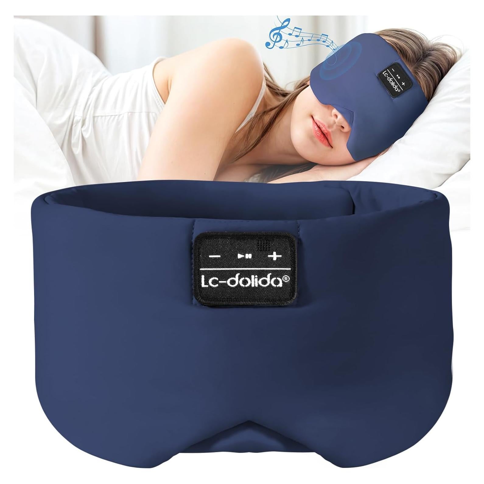 Máscara de Sueño Bluetooth LC-dolida Navy con Auriculares 5.4