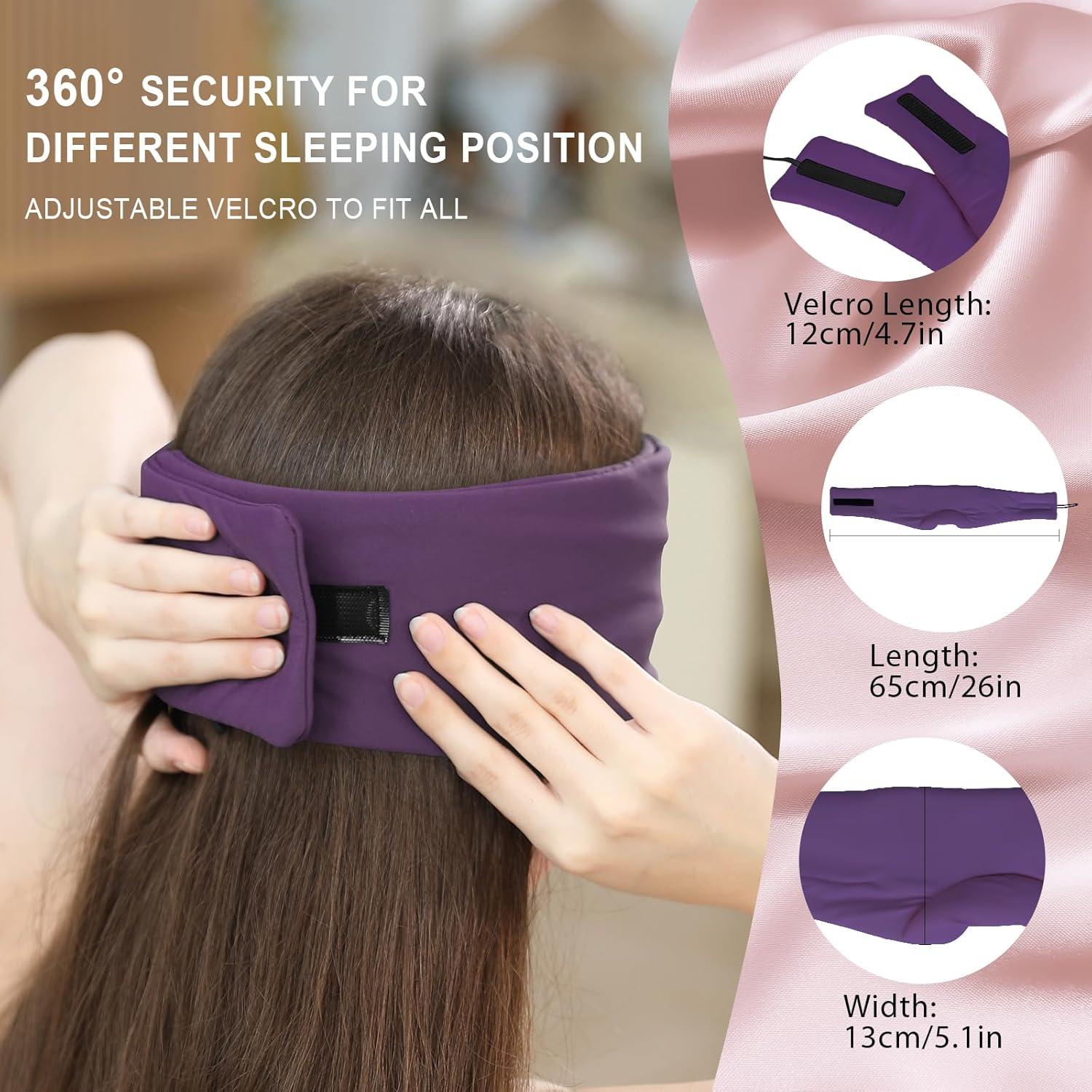 Máscara de Sueño Bluetooth 5.4 LC-dolida Púrpura con Auriculares