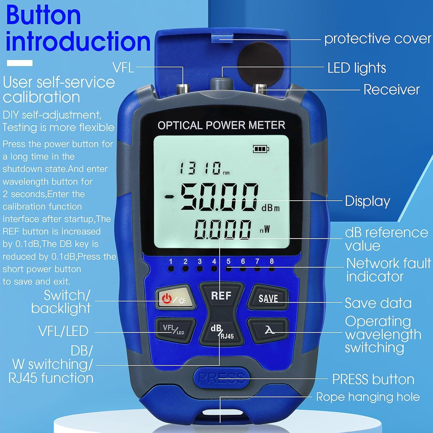 Probador de Cable de Fibra Óptica SAIVXIAN A-M50 30KM