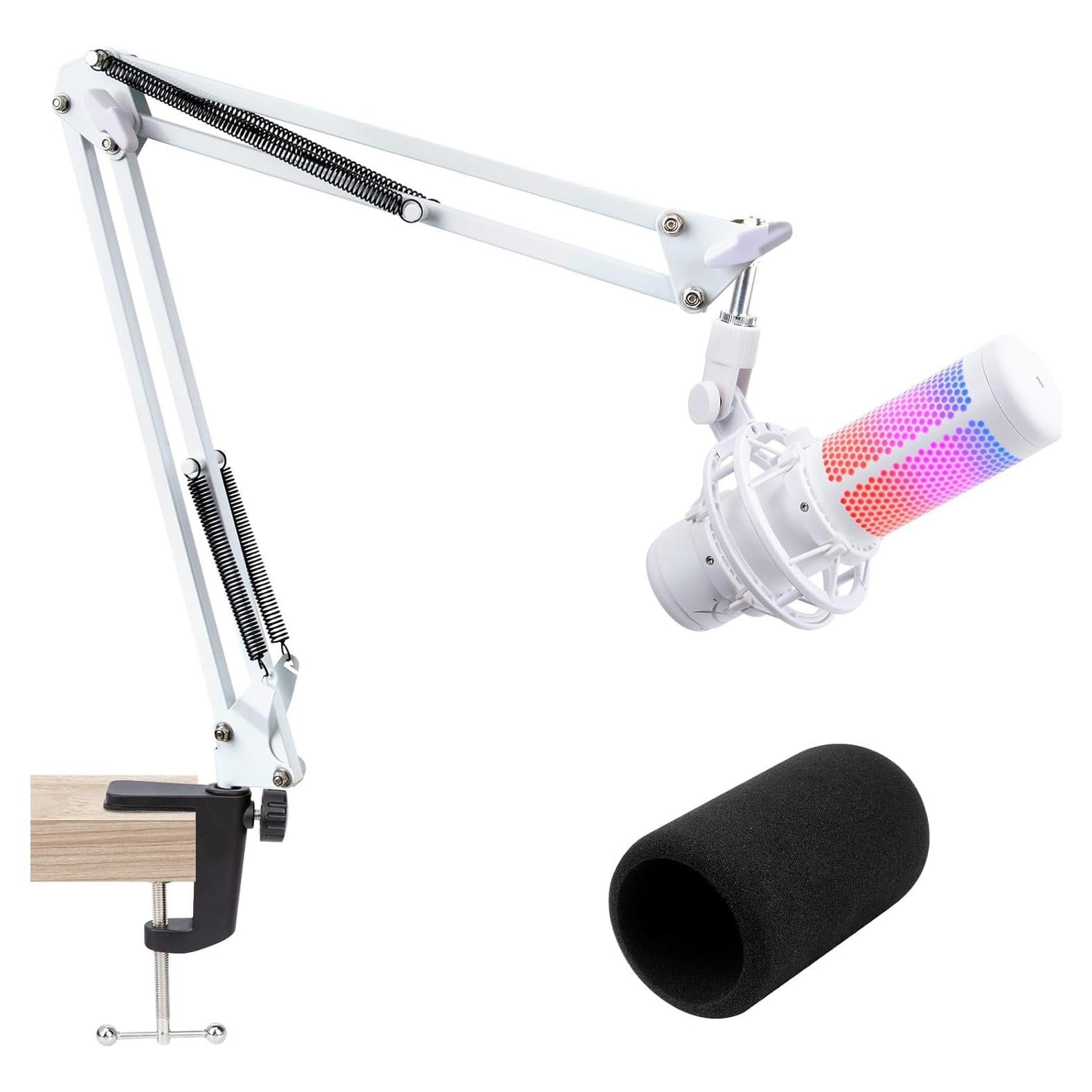 Brazo de micrófono HyperX QuadCast S Blanco - Filtro anti-pop