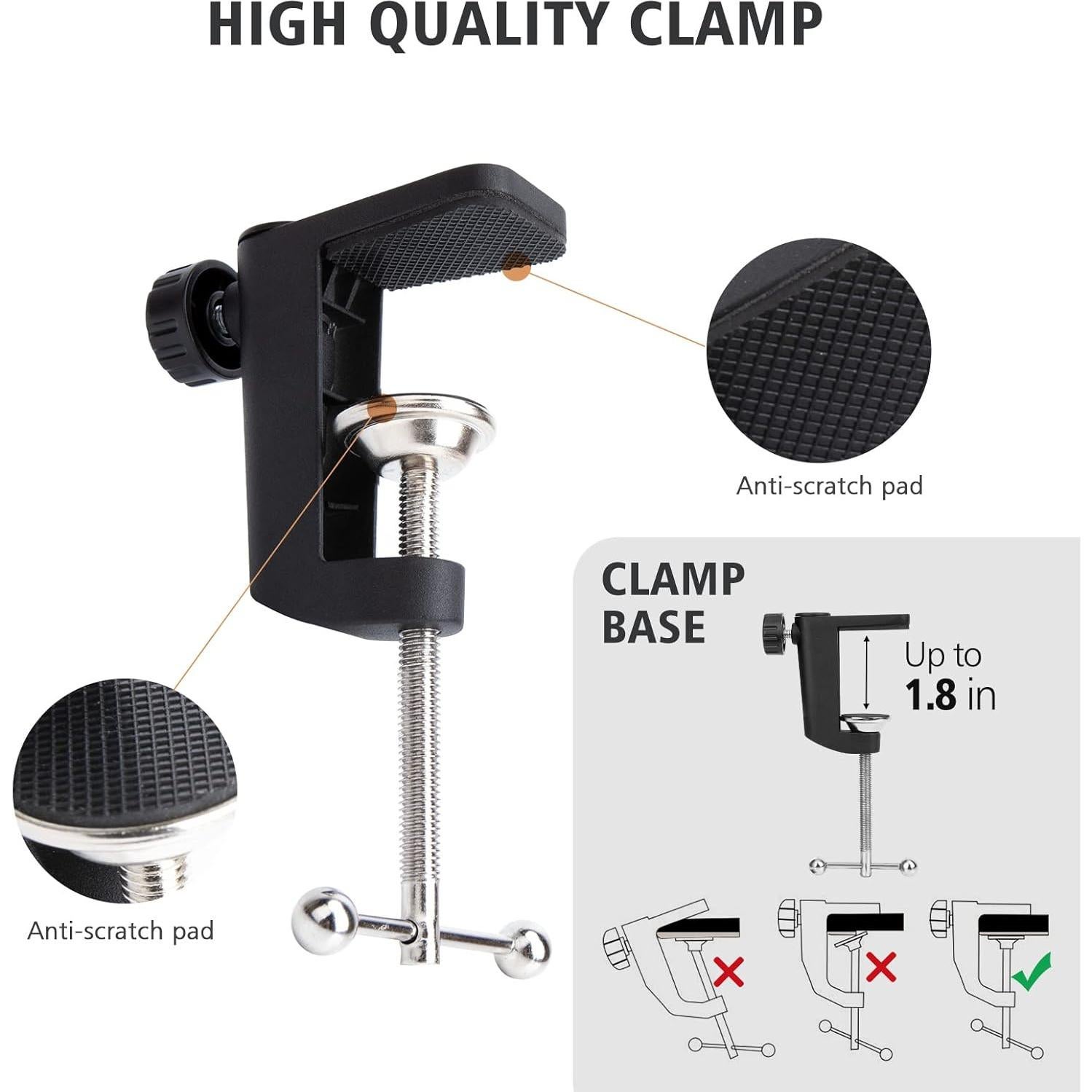 Brazo de micrófono HyperX QuadCast S Blanco - Filtro anti-pop