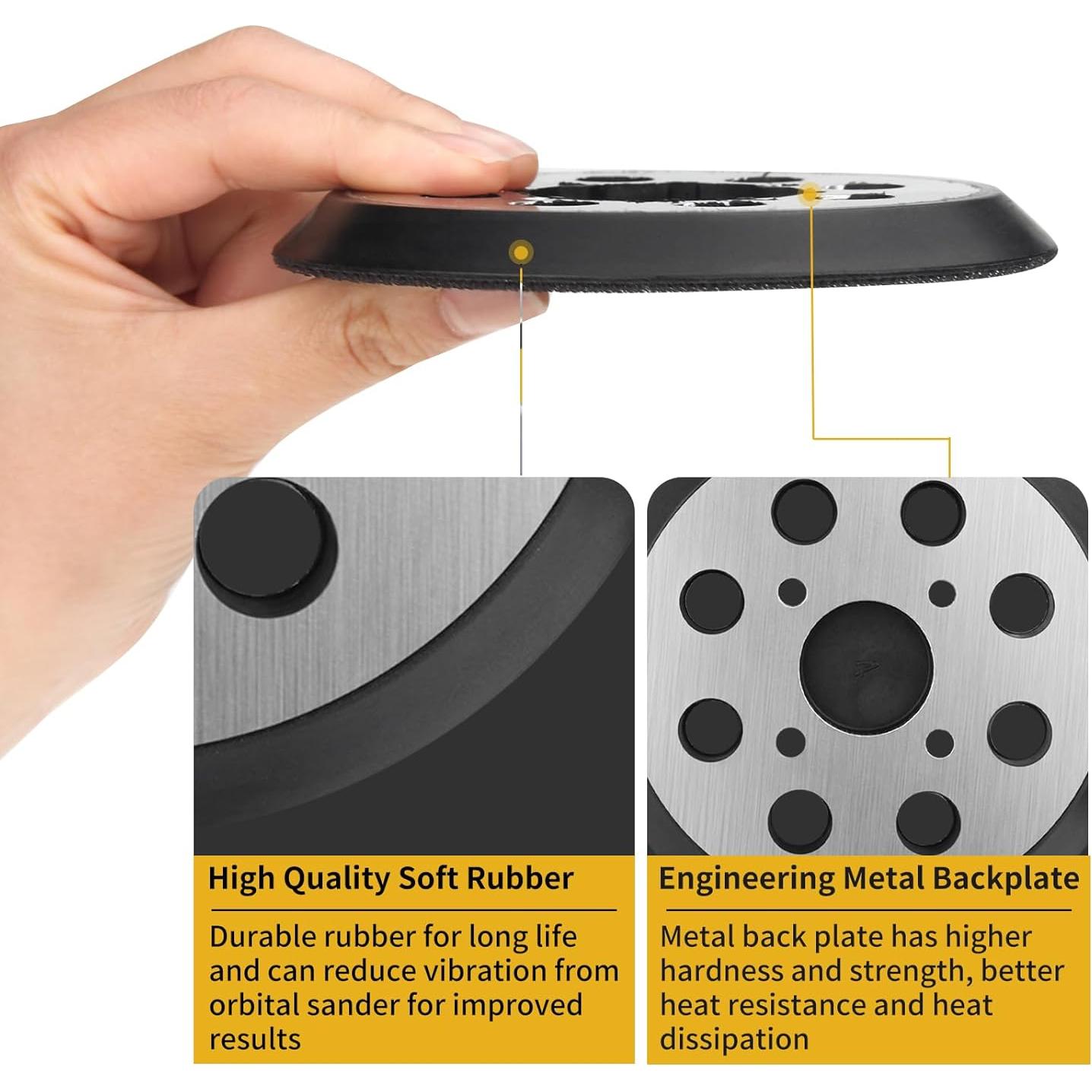 Paquete de 2 Almohadillas de Lijadora Orbital 5" Ridgid 300527002