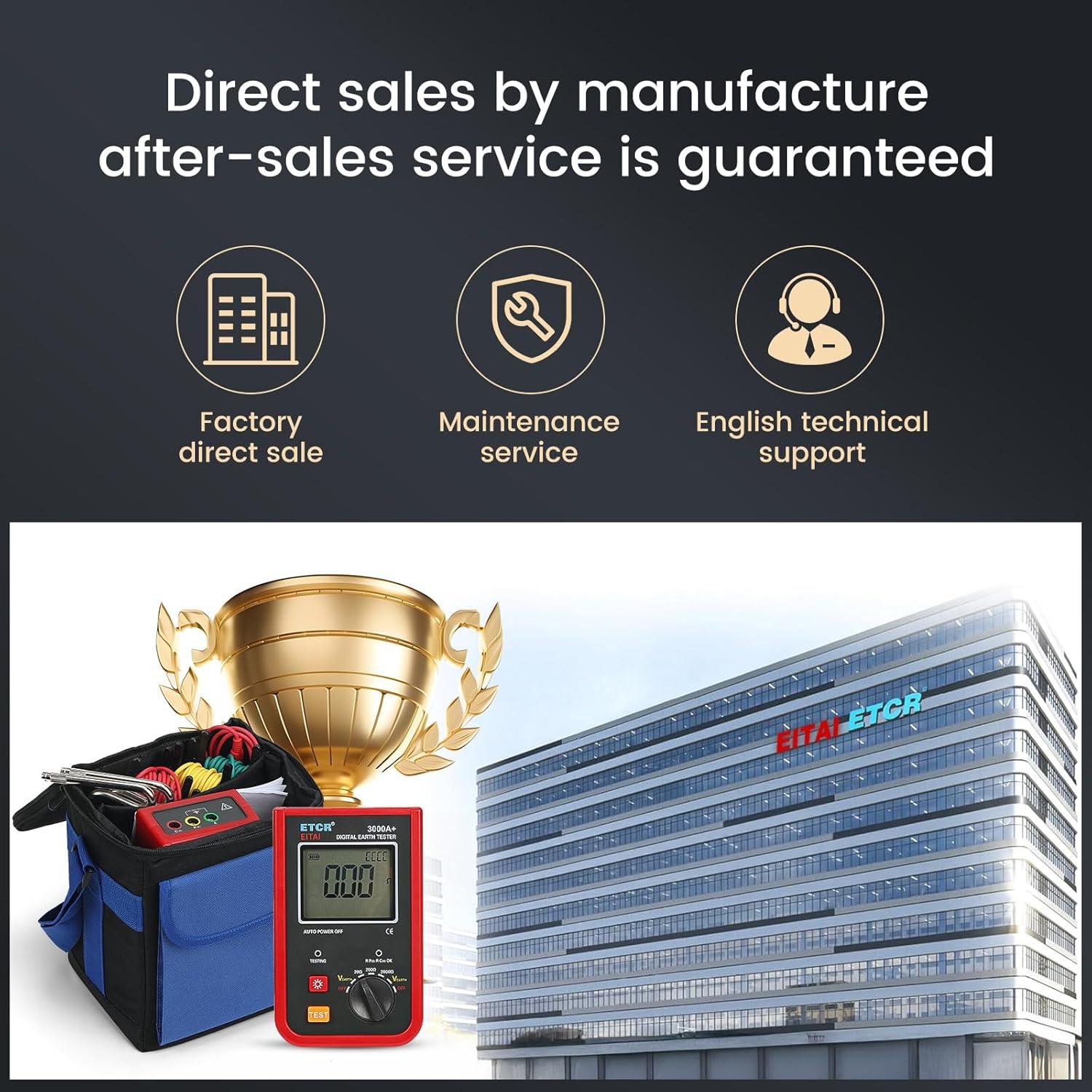 Medidor Digital de Resistencia a Tierra EITAI ETCR3000A+ 0-2000Ω