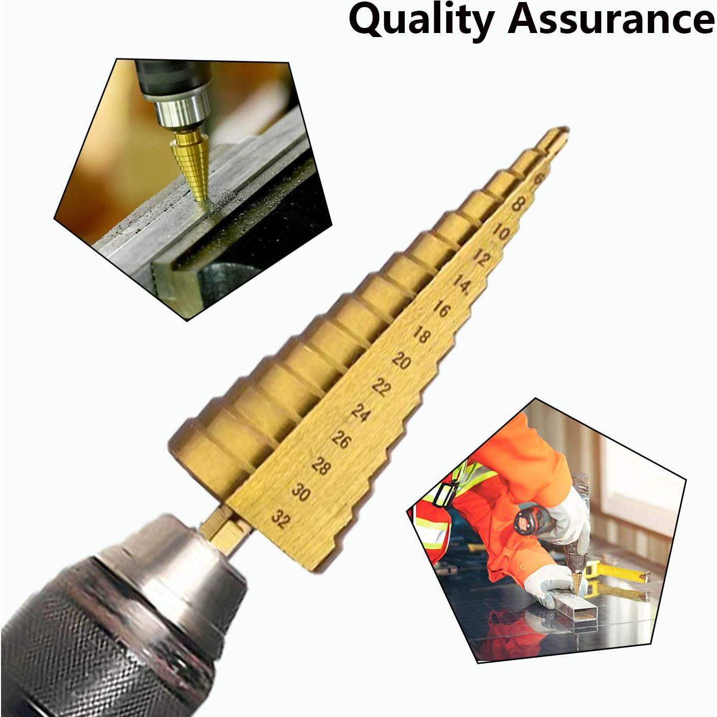 Juego de Brocas Escalonadas 3 Piezas Tworider 4-32mm