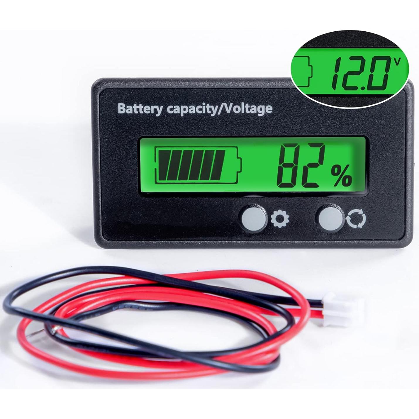 Medidor de Voltaje 12V-84V Teseas con Pantalla LCD Verde