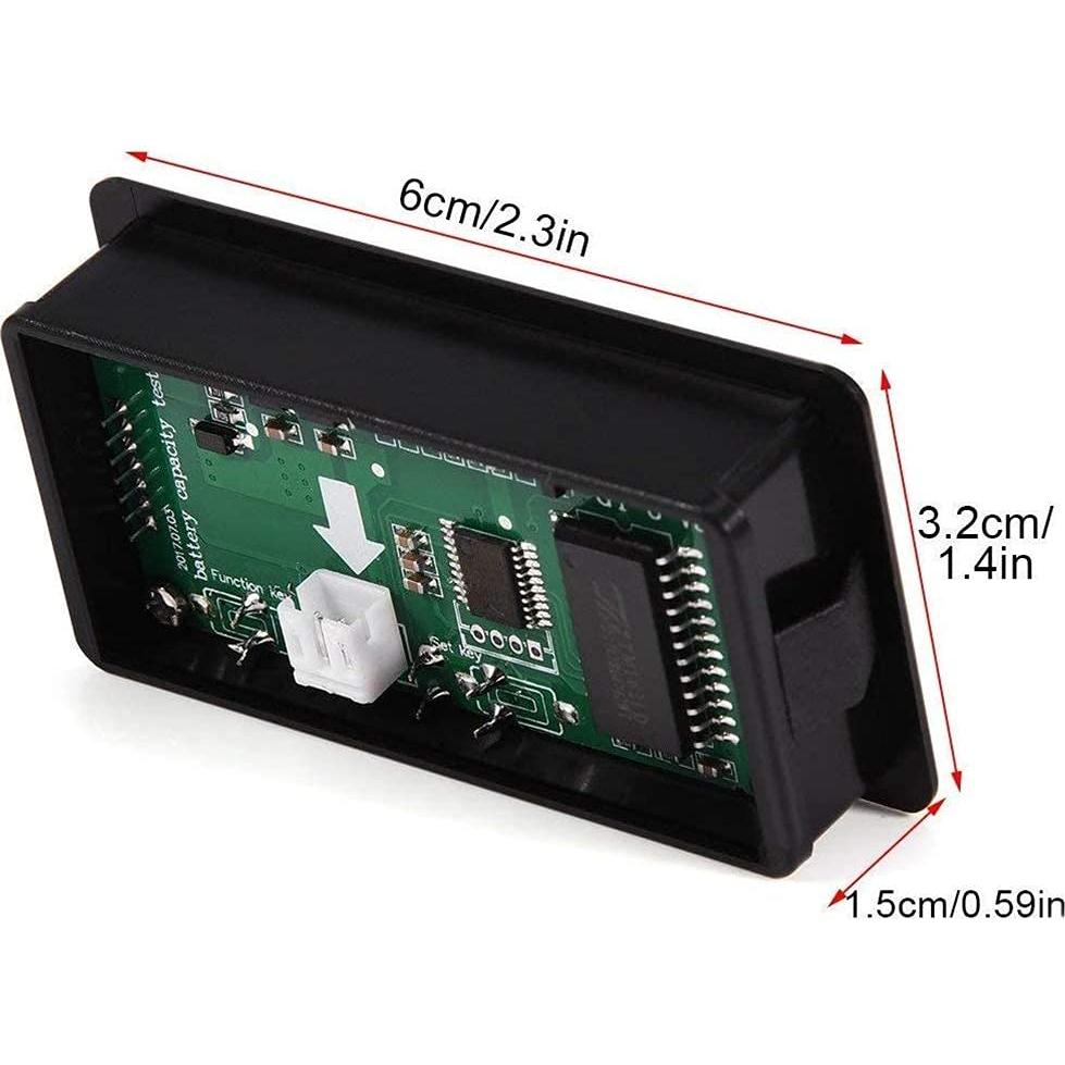 Medidor de Voltaje 12V-84V Teseas con Pantalla LCD Verde