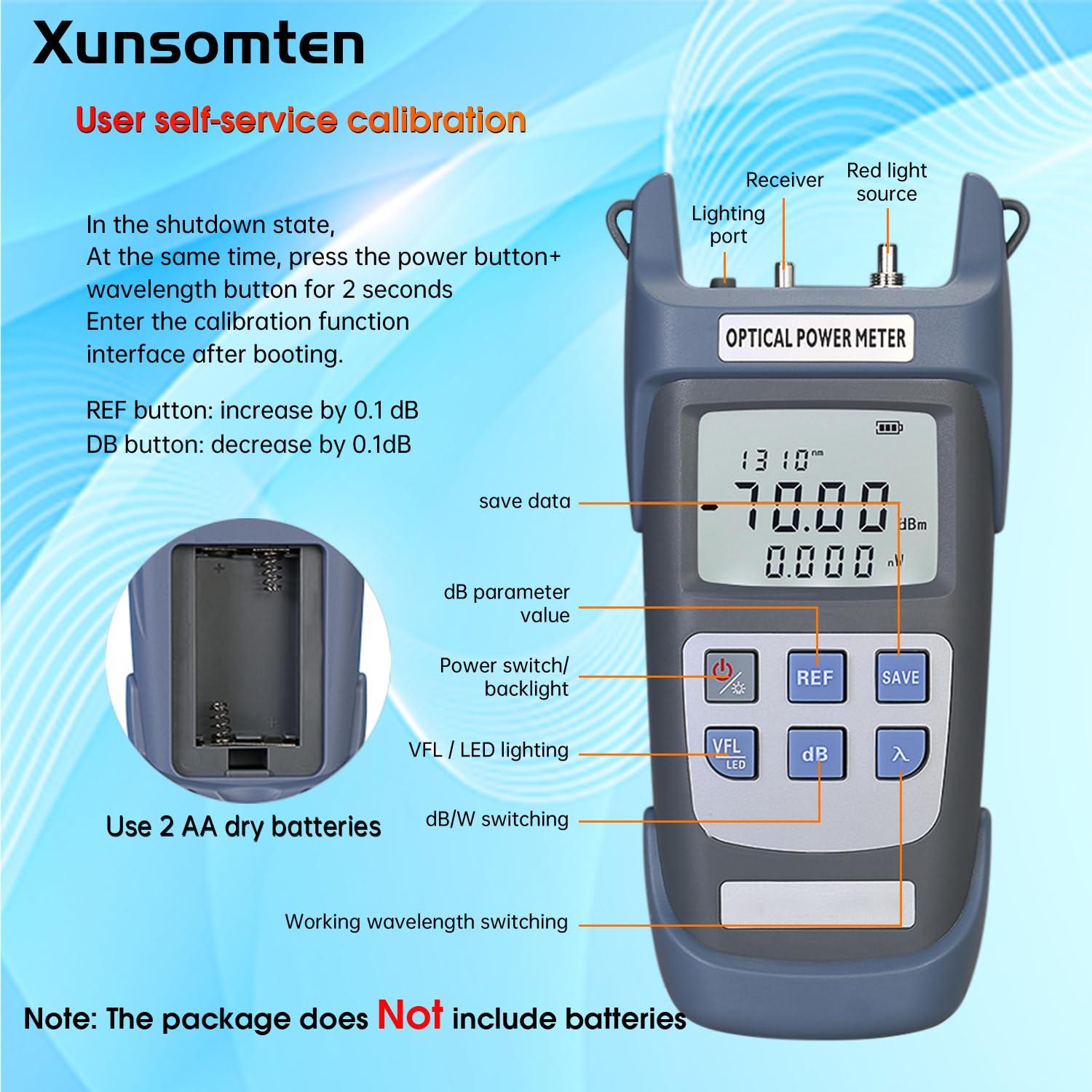 Probador de fibra óptica 3 en 1 Xunsomten-G710B OPM y VFL