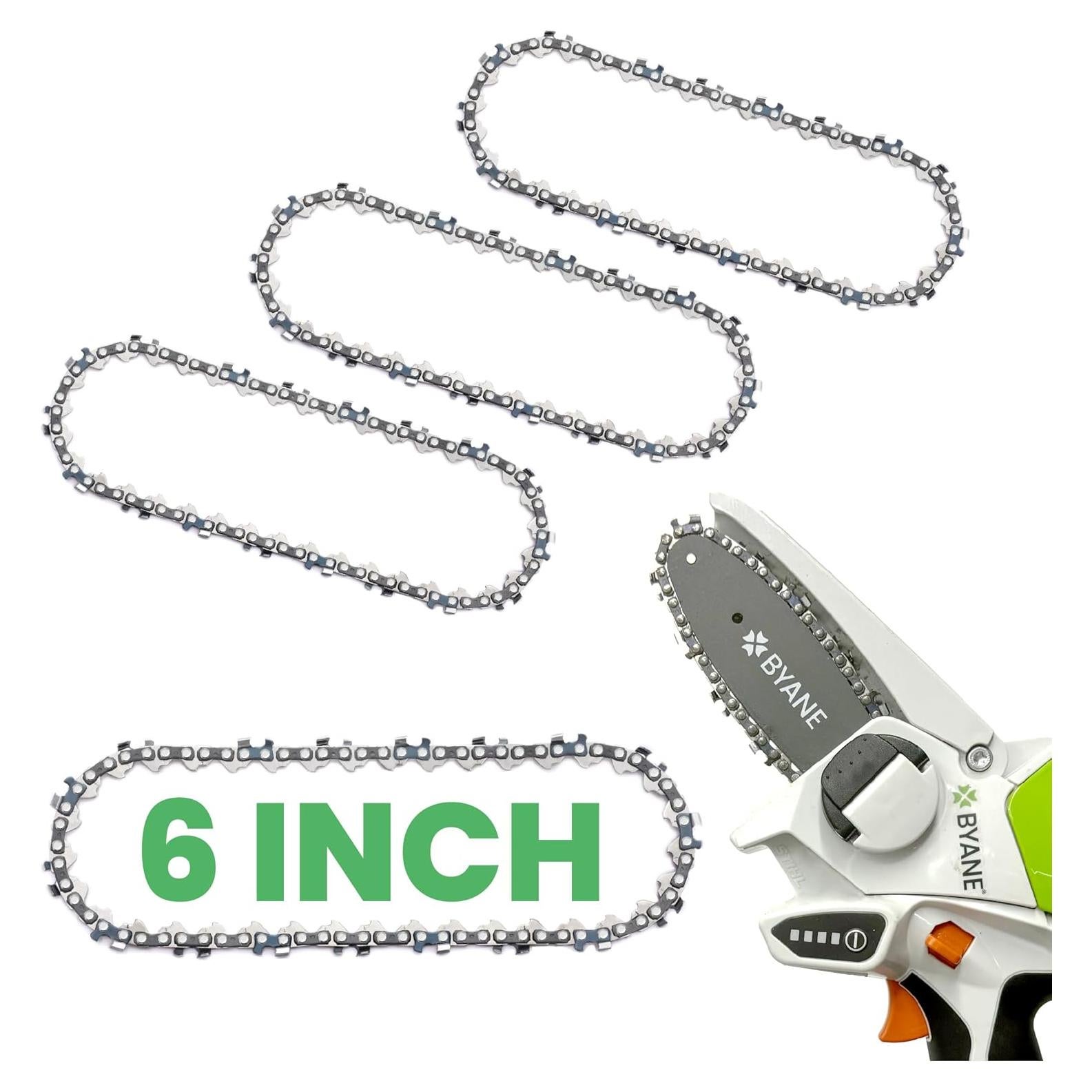 Cadena de Motosierra Mini Cortadora Byane 6" 1/4 LP .043 37DL