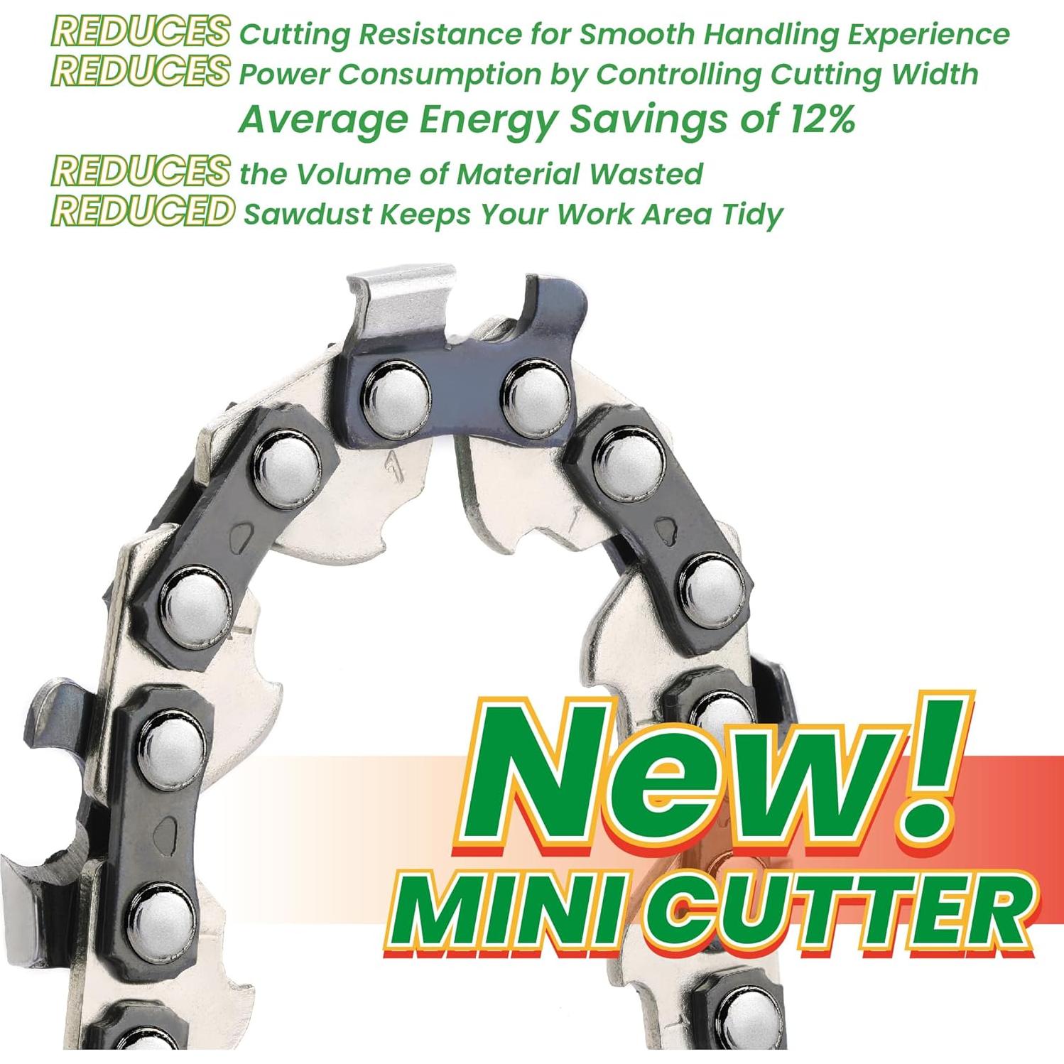 Cadena de Motosierra Mini Cortadora Byane 6" 1/4 LP .043 37DL