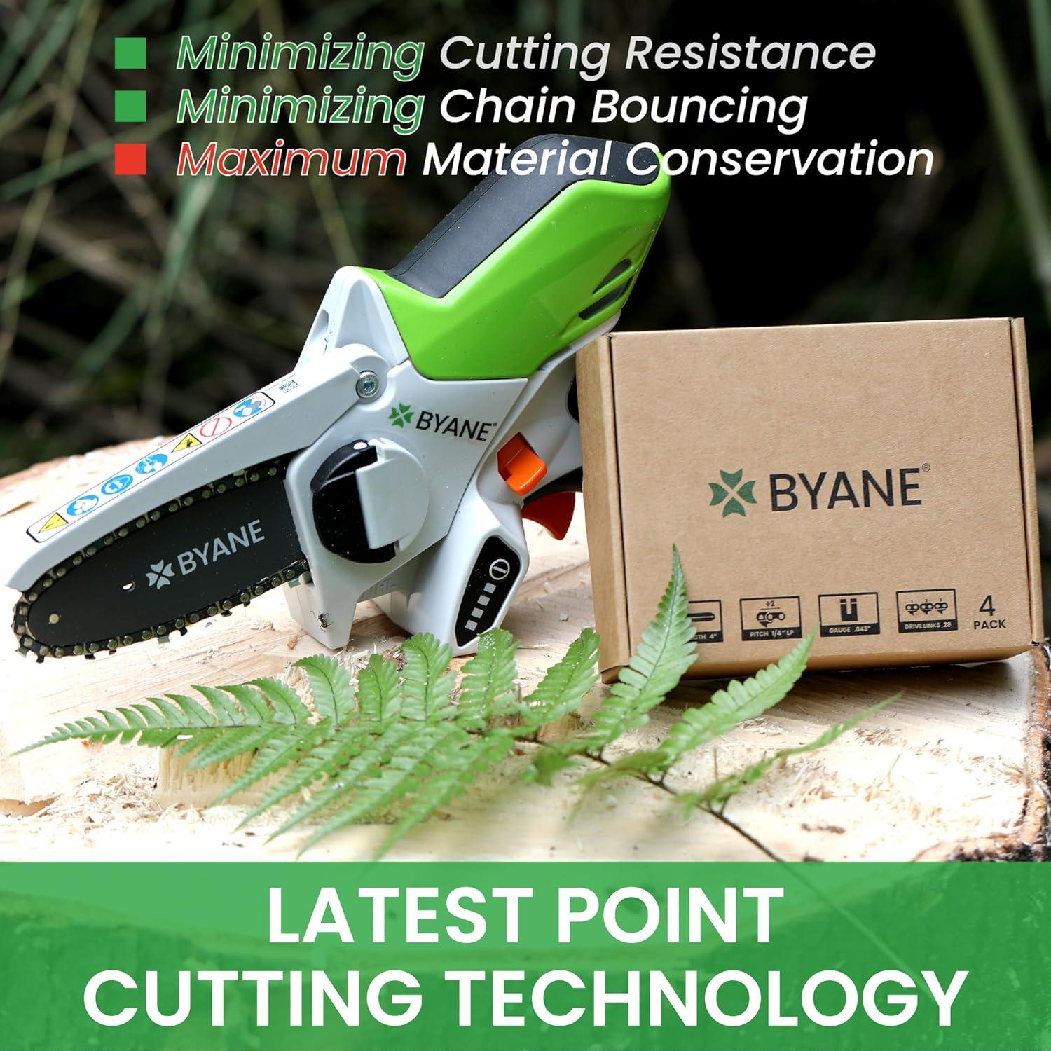 Cadena de Motosierra Mini Cortadora Byane 6" 1/4 LP .043 37DL