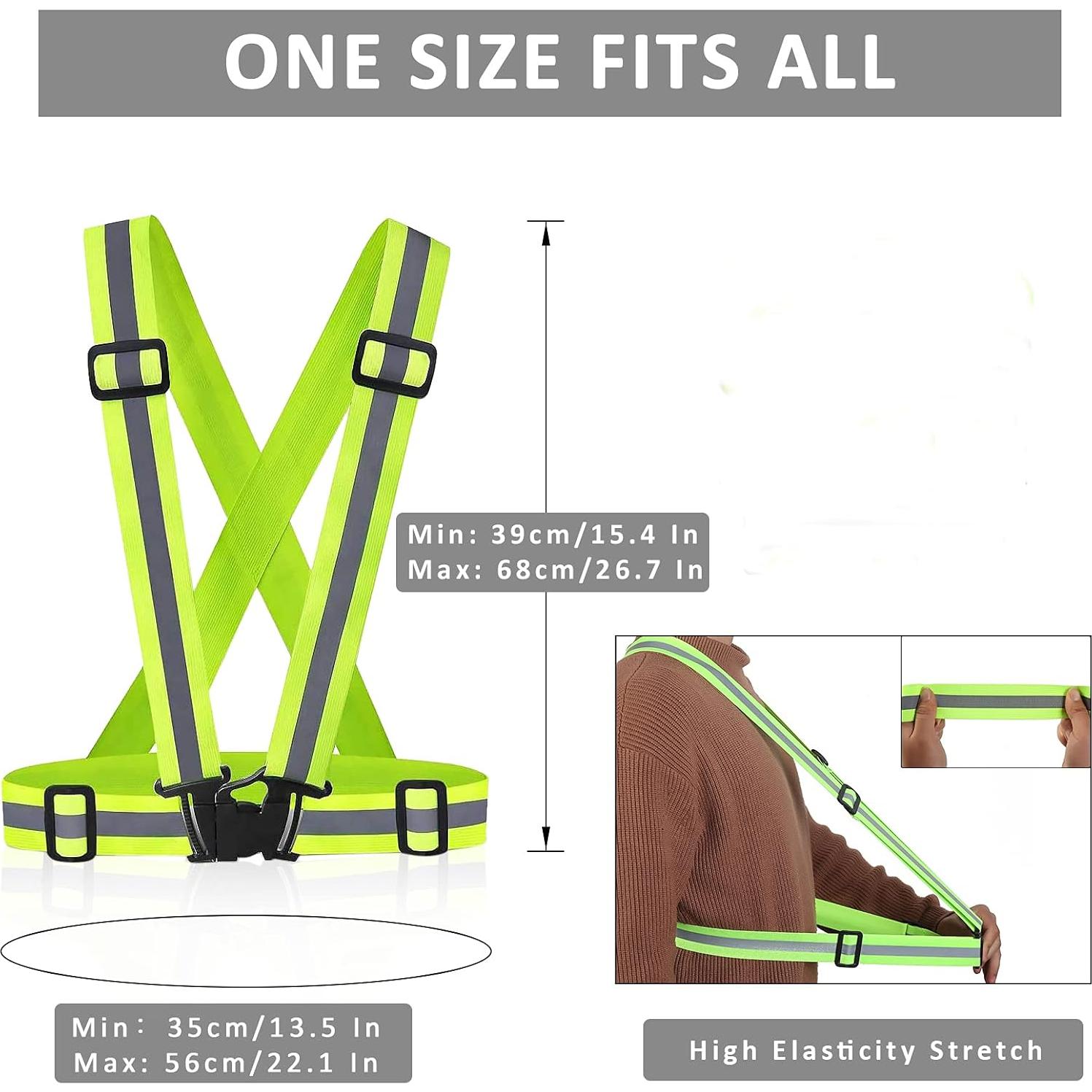 Chaleco Reflectante Miushion Unisex 20 Piezas Alta Visibilidad