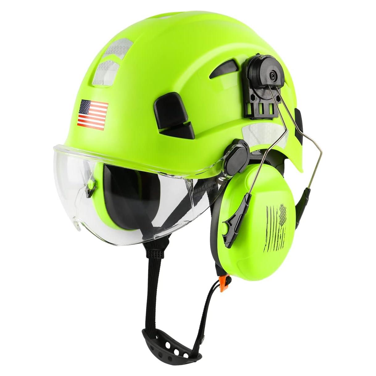 Casco de Seguridad GREEN DEVIL MERVEX VENT con Visera y Orejeras